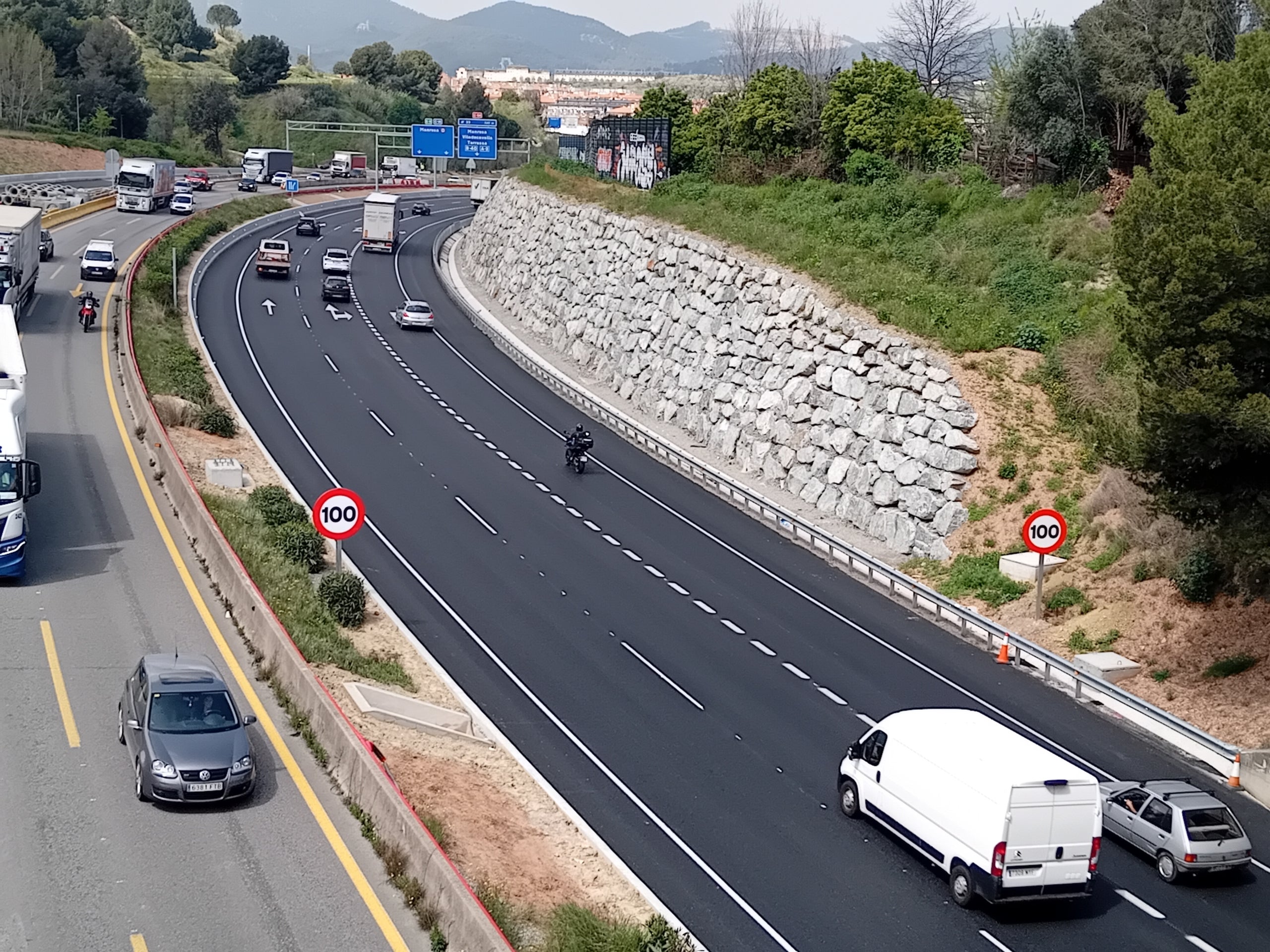 Finalizan las obras de ampliación de la C-16 en Terrassa, en sentido Manresa | Gencat