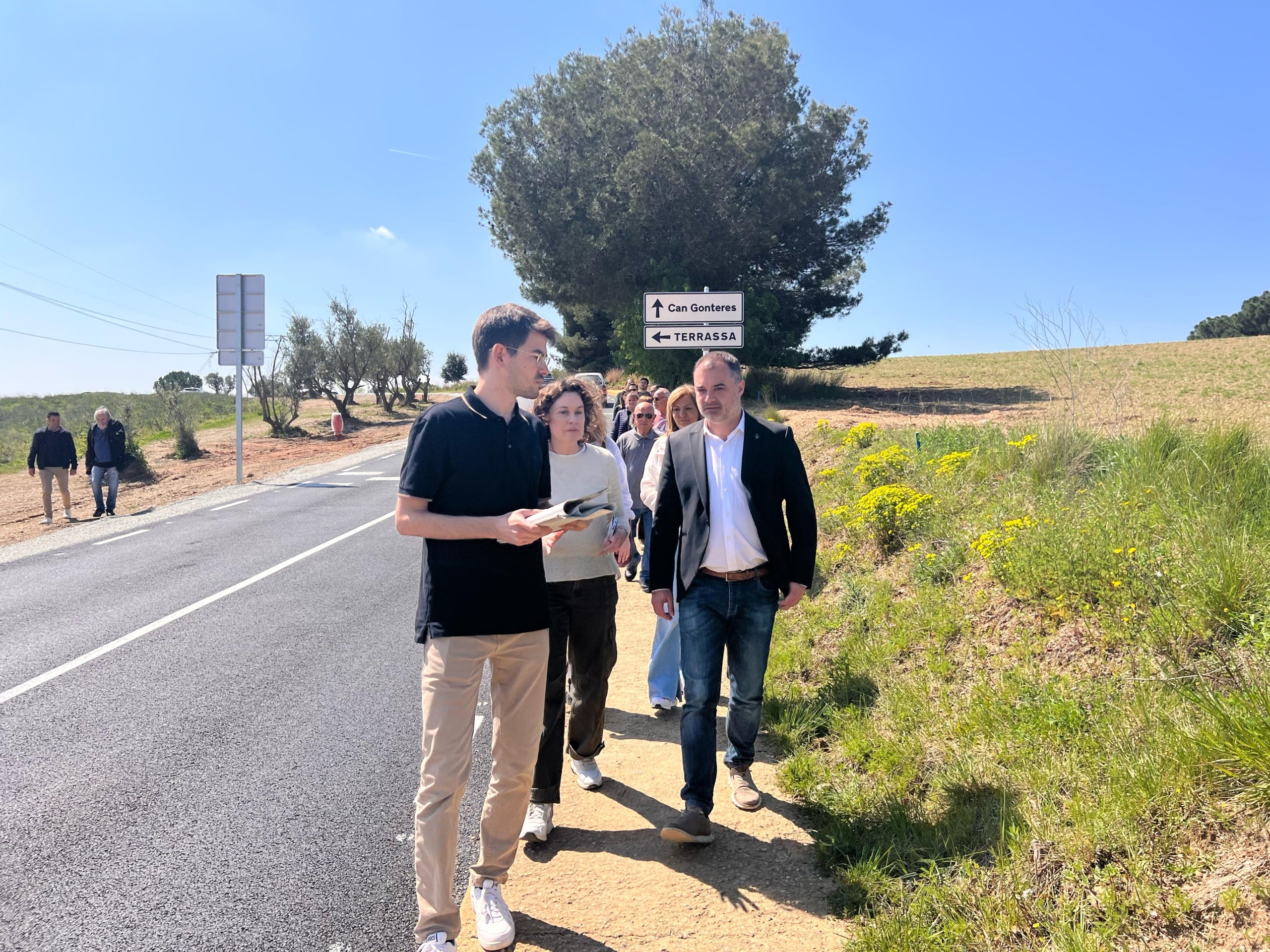 Visita a l'actuació que s'ha fet per transformar el Camí de Can Gonteres en una carretera local | Aj. Terrassa