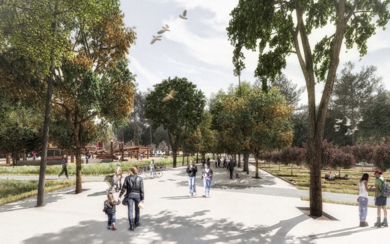 Render amb la projecció de com serà el Parc de la República | Aj. Terrassa