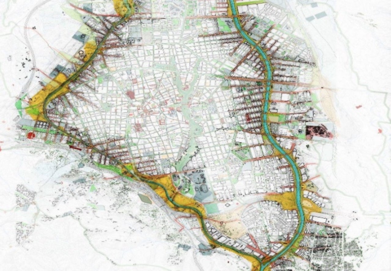 Mapa amb les dues rieres que travessen Terrassa | Aj. Terrassa