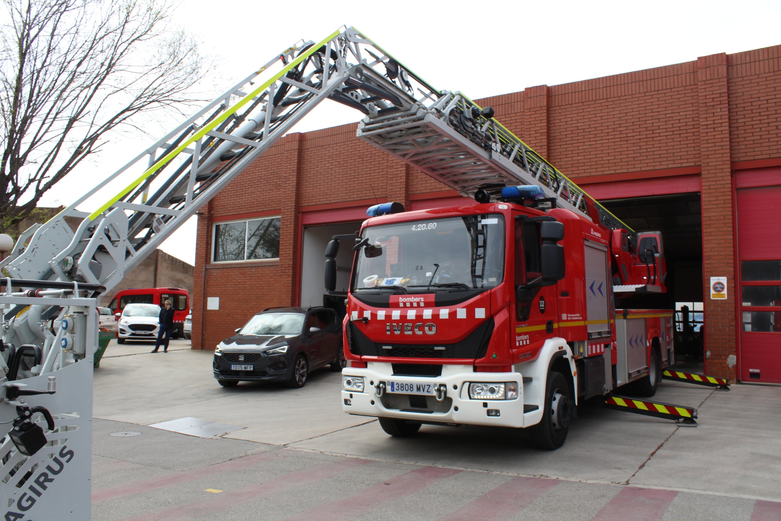 El nou vehicle d'autoescala que s'havia incorporat aquest any al Parc de Bombers de Terrassa | Lucía Rivera