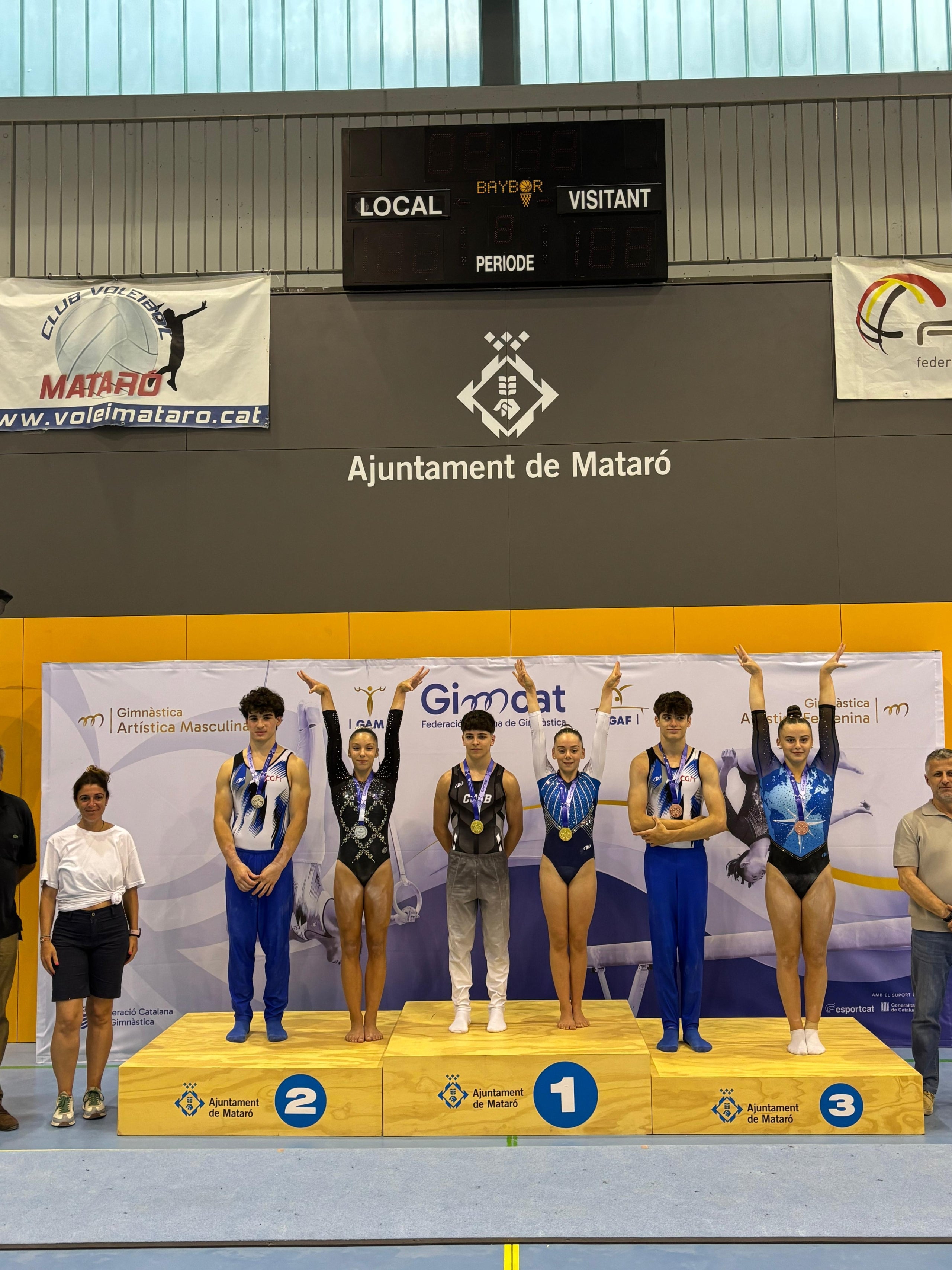 El podio de Nivel 9 Vía Olímpica con Victoria Valeros como campeona / Cedida