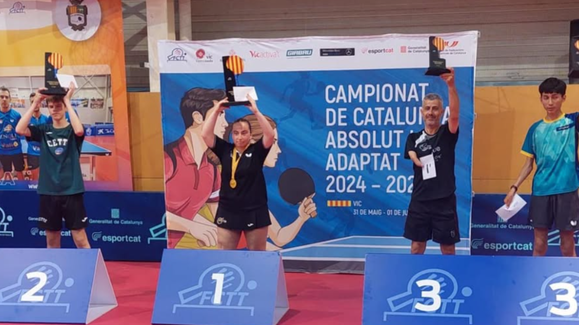 Maria Migueles, campiona de Catalunya de Tennis Taula adaptat / IG Club TT Els Amics