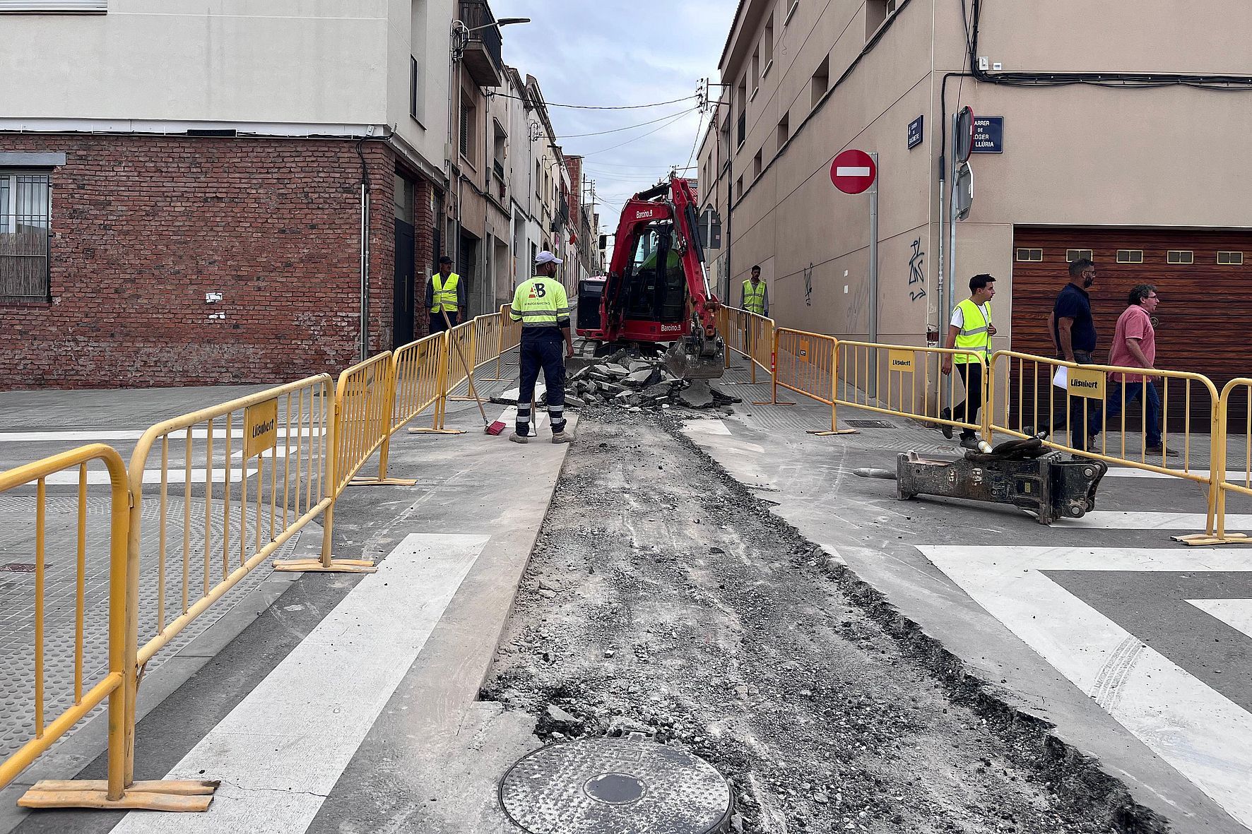 Inici de les obres al carrer de Gasòmetre | Aj. Terrassa