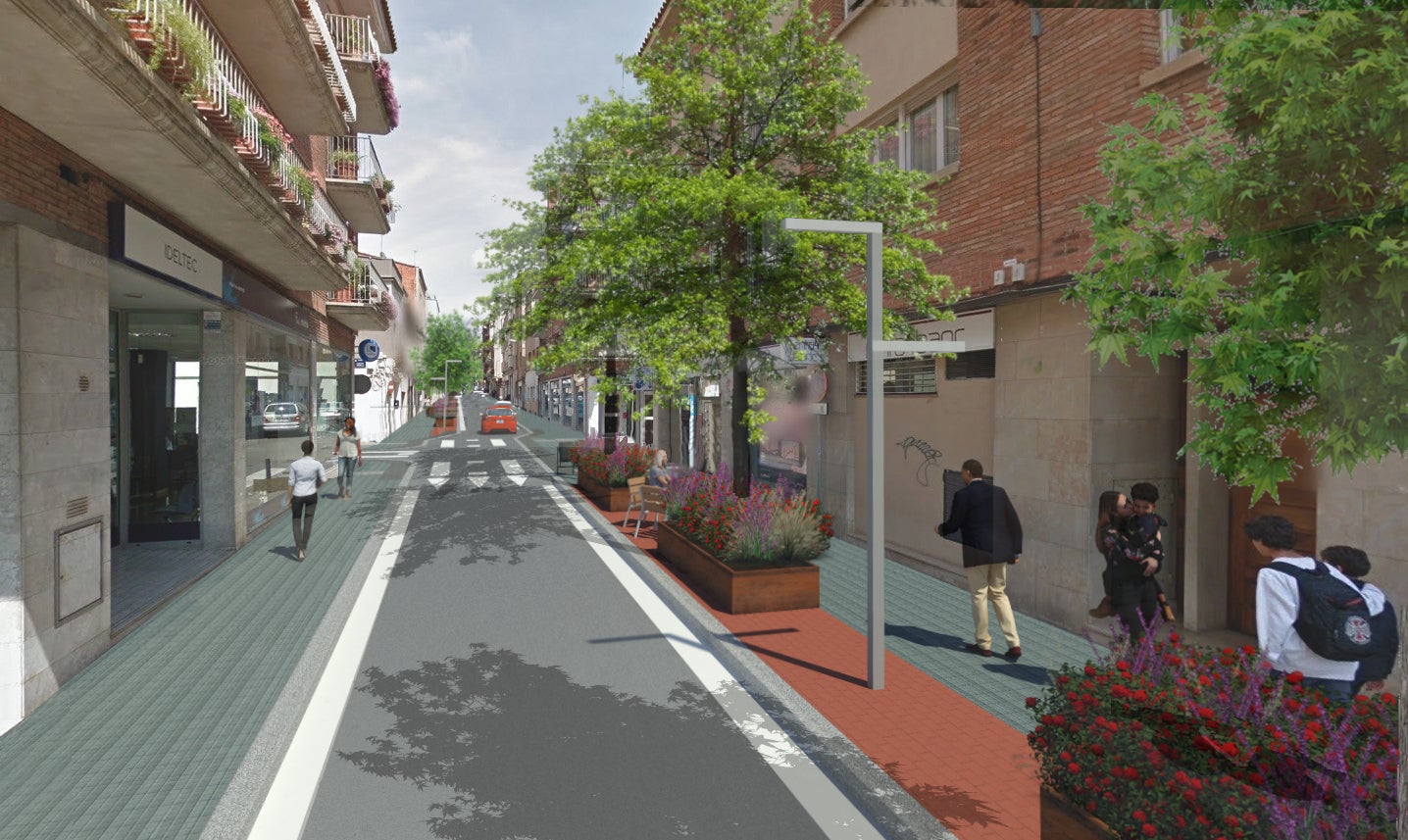 Projecció de com quedarà el tram d'Arquimedes a l'alçada de Torrella | Aj. Terrassa