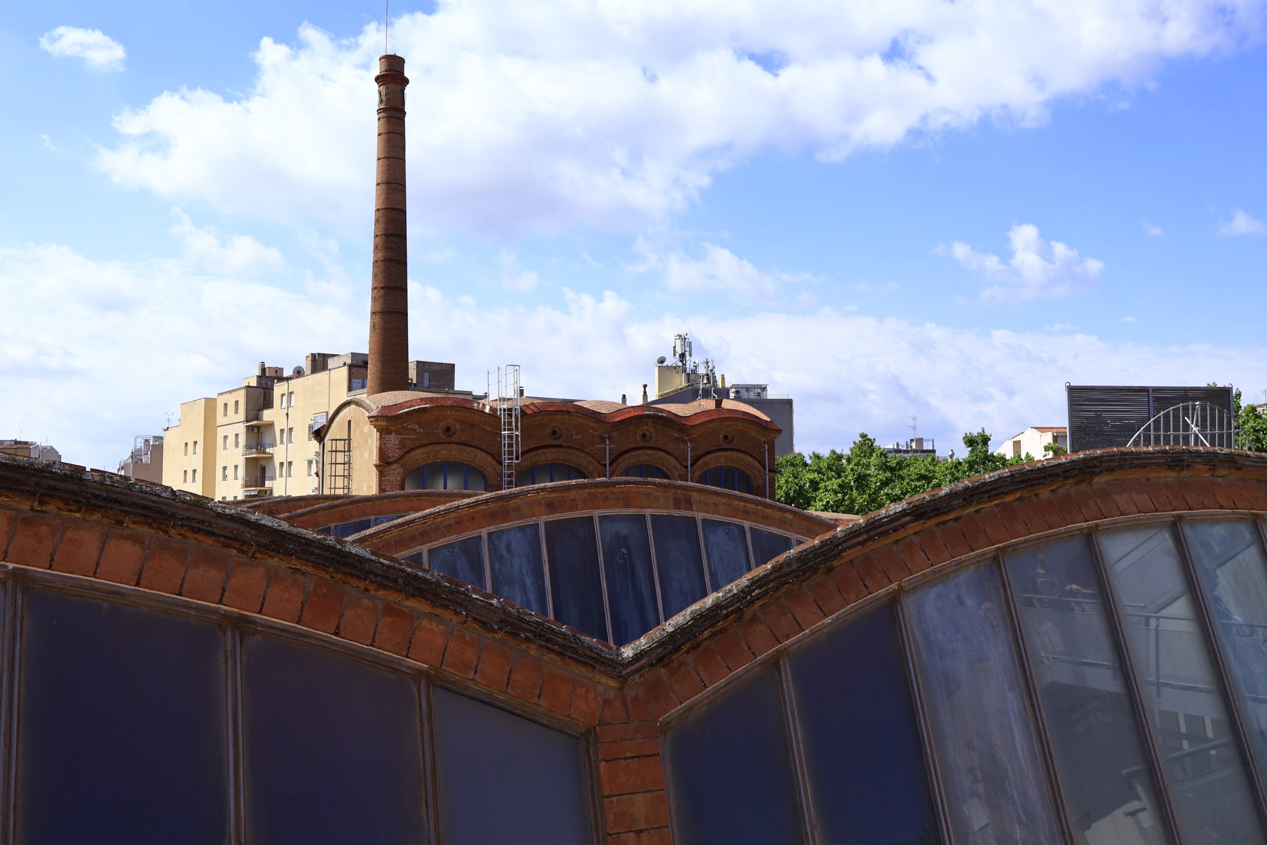 Este lunes, ha habido una nueva oportunidad para descubrir in situ uno de los elementos más emblemáticos del edificio que hoy acoge el MNACTEC: las bóvedas del techo del Vapor Aymerich, Amat i Jover. Los asistentes han podido caminar libremente por las bóvedas de la cubierta y disfrutar del edificio y del entorno desde una perspectiva única y especial | Marta Cardenal