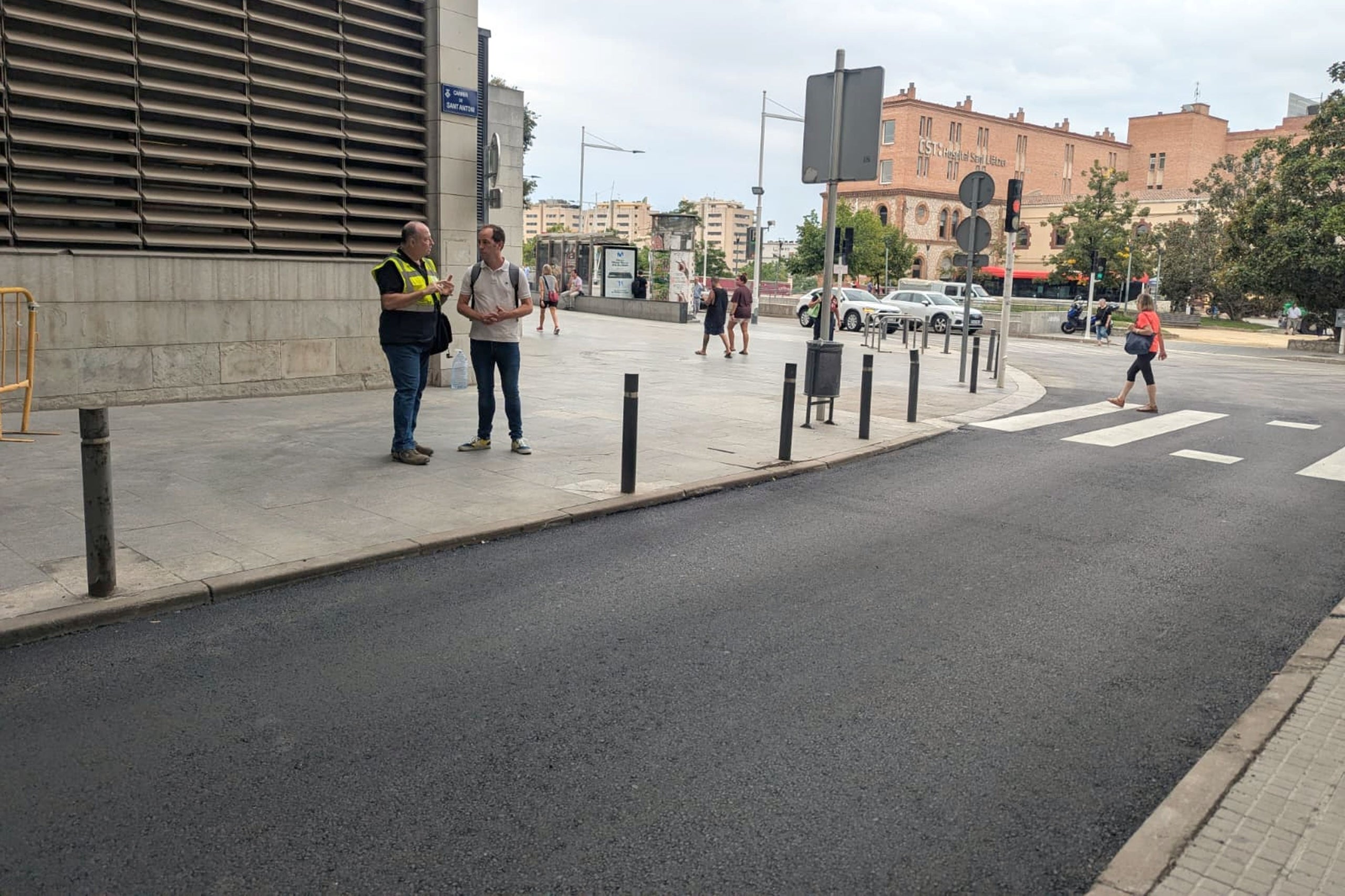 Visita d'obres al carrer de Sant Antoni de Terrassa | Aj. Terrassa