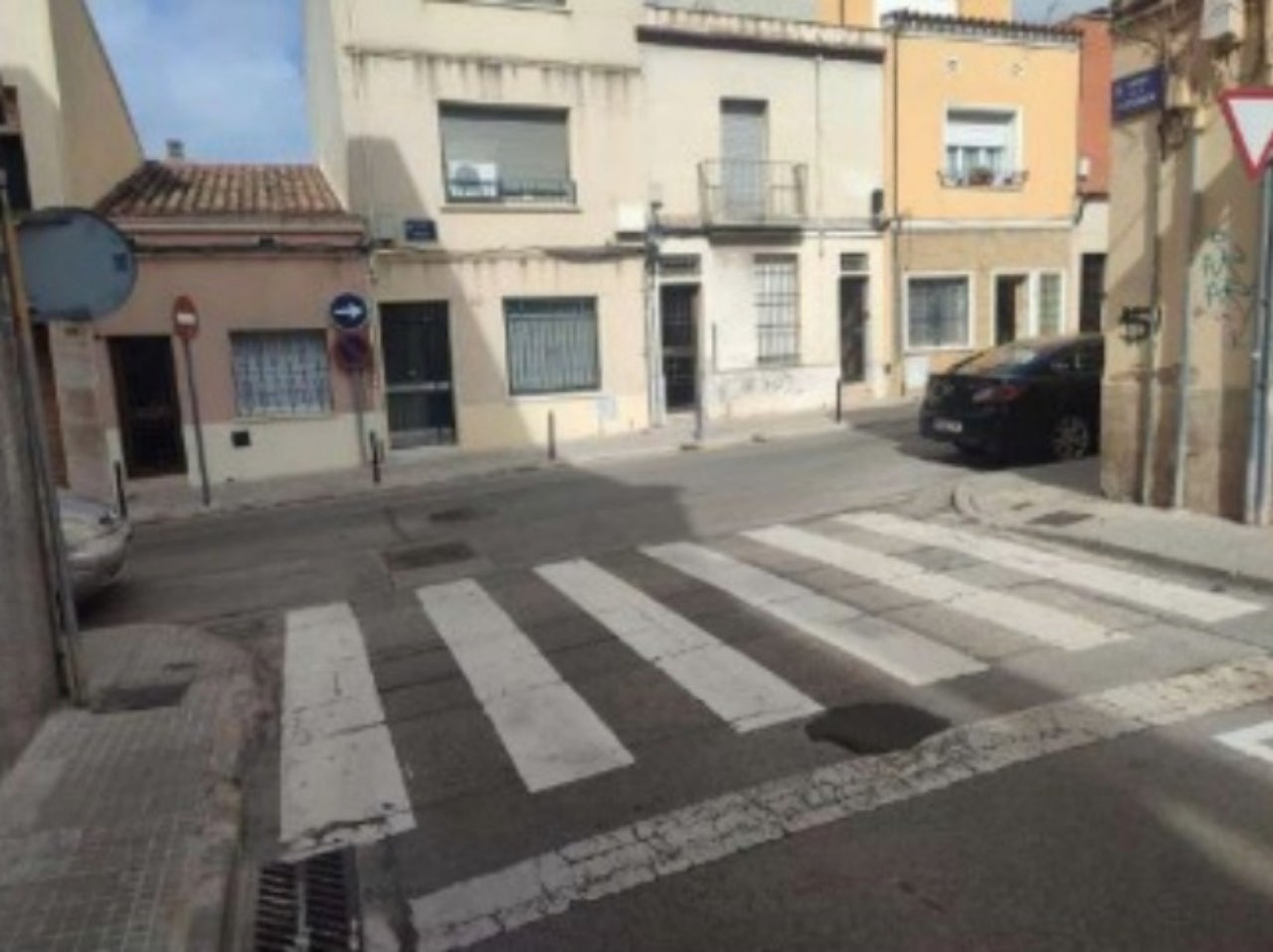 Imatge de la cruïlla existent als carrer de la Fraternitat amb el carrer d’Ègara | Aj. Terrassa