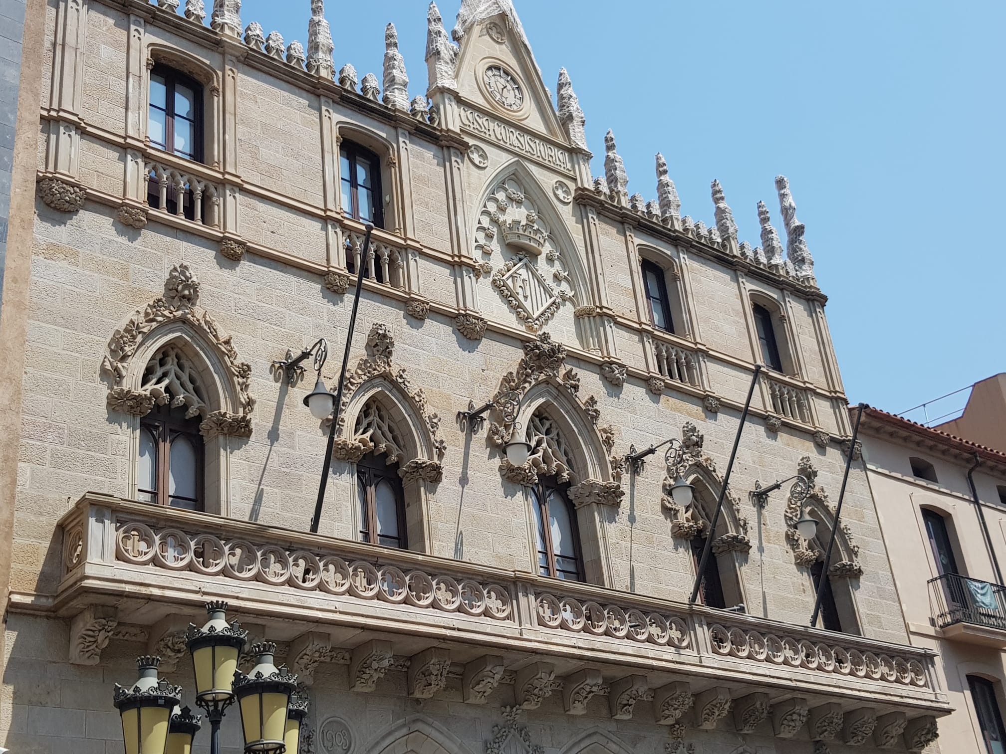 La façana de l'Ajuntament de Terrassa, sense banderes | Lluïsa Tarrida