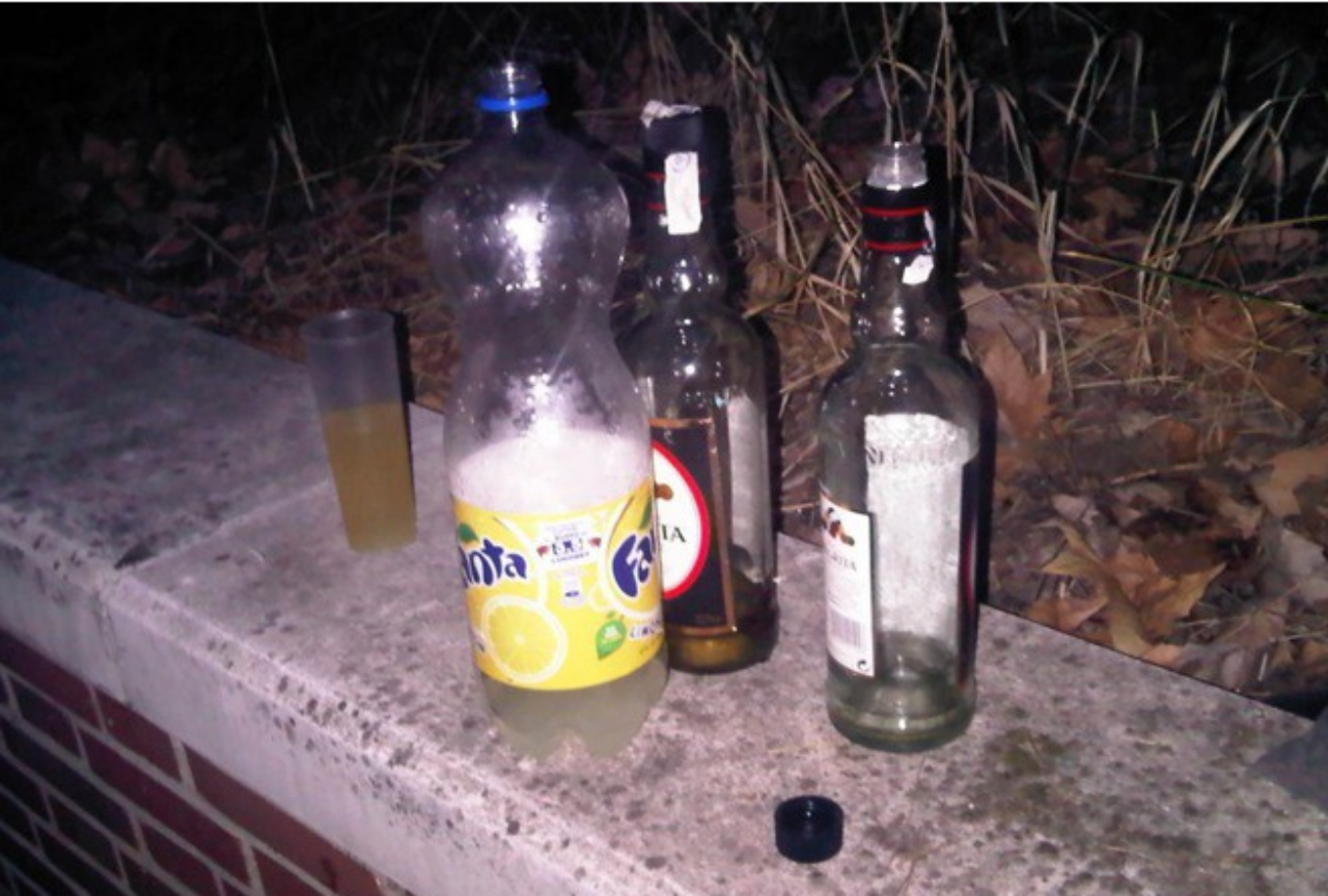 Ampolles de begudes alcohòliques per fer un botellot | Aj. M.