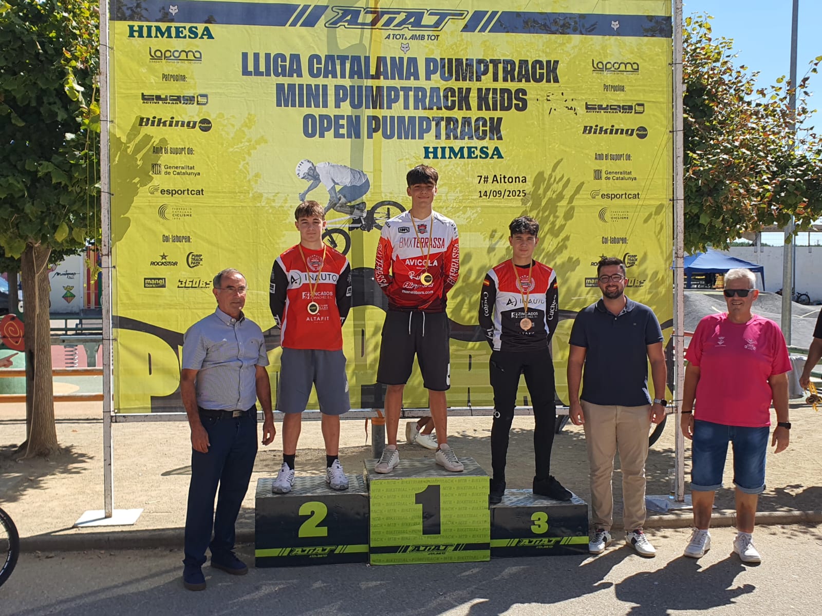 Triple podio del BMX Terrassa en la categoría cadete en la Copa Catalana en Aitona | BMX Terrassa