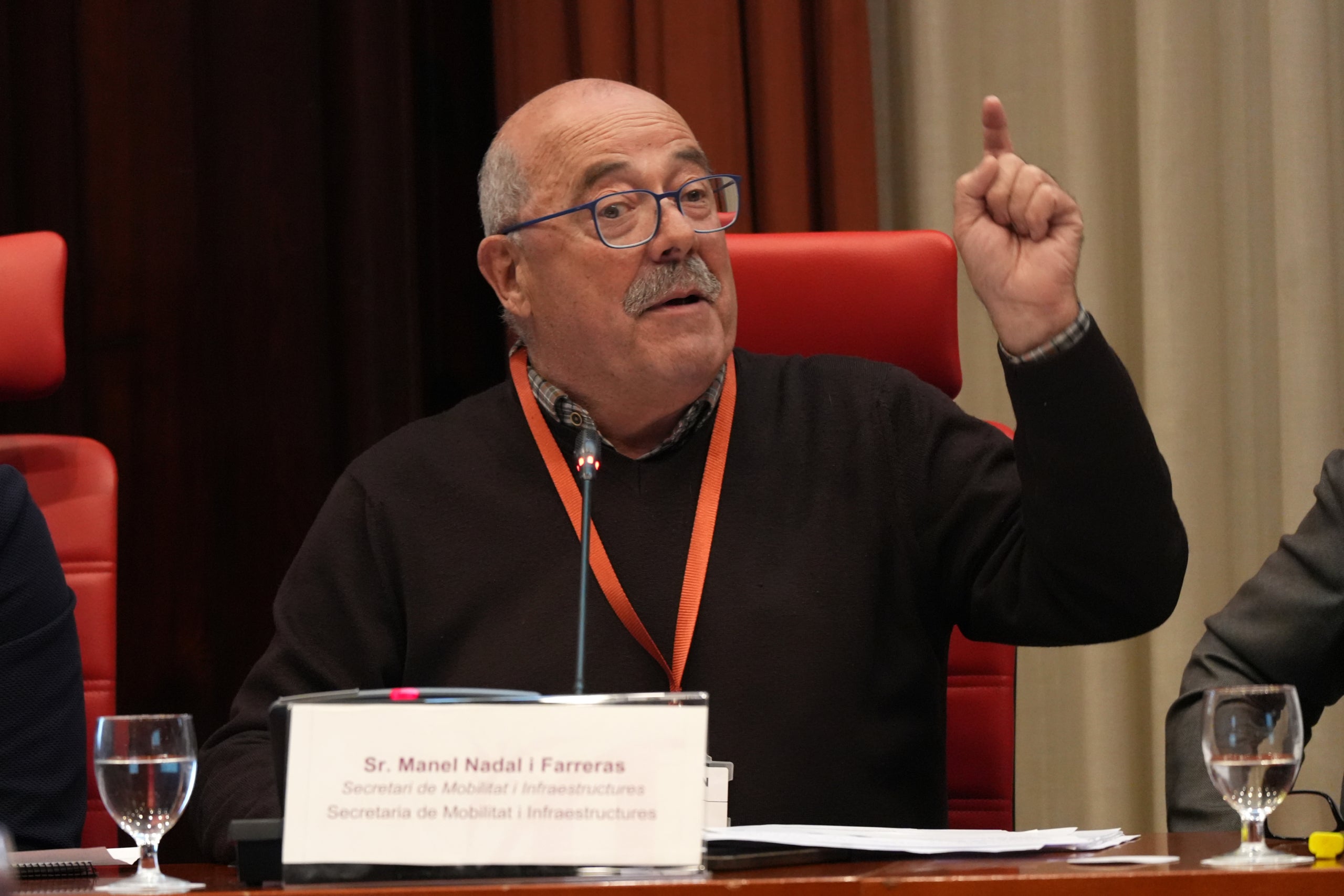 El secretari de Mobilitat i Infraestructures, Manel Nadal, en compareixença al Parlament | ACN