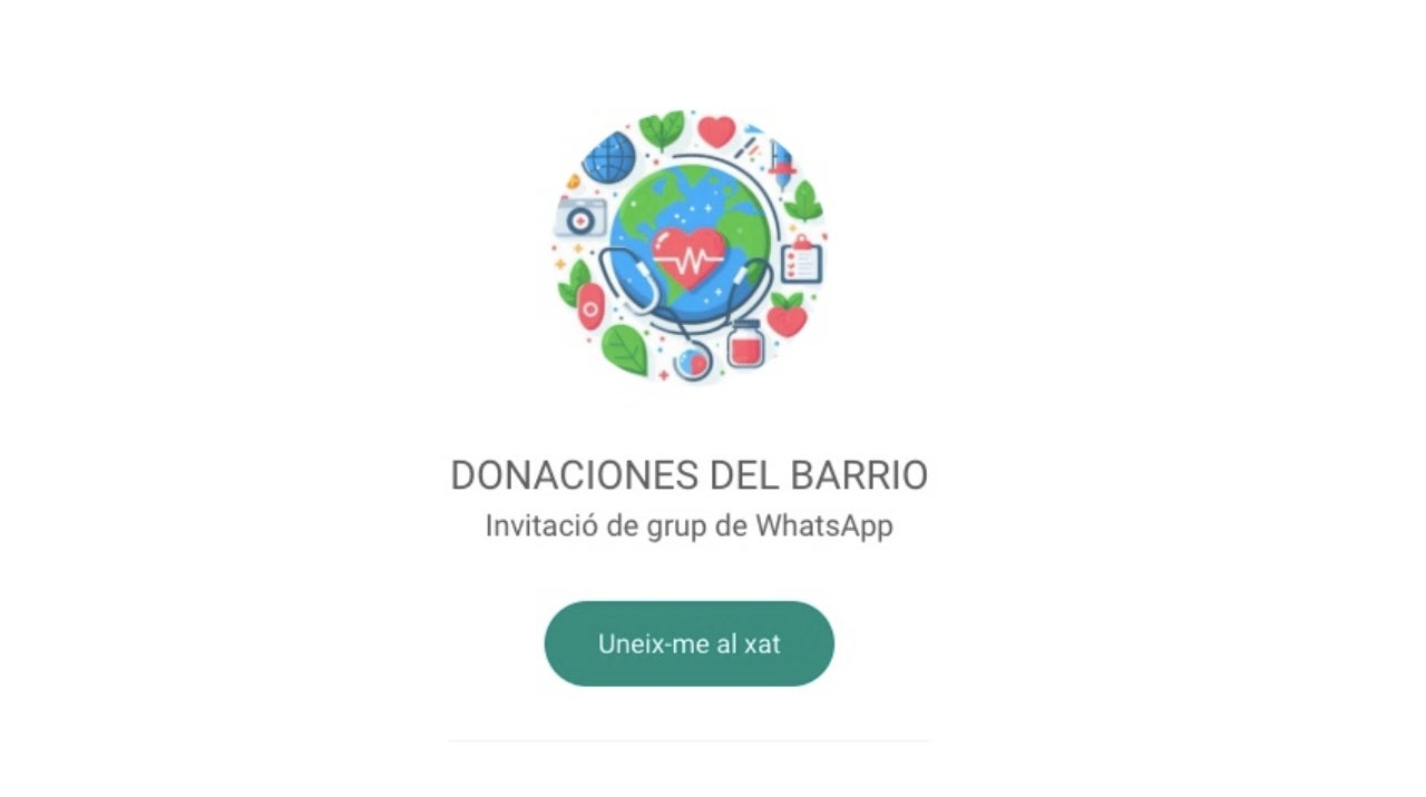 Grup de Whatsapp de donacions