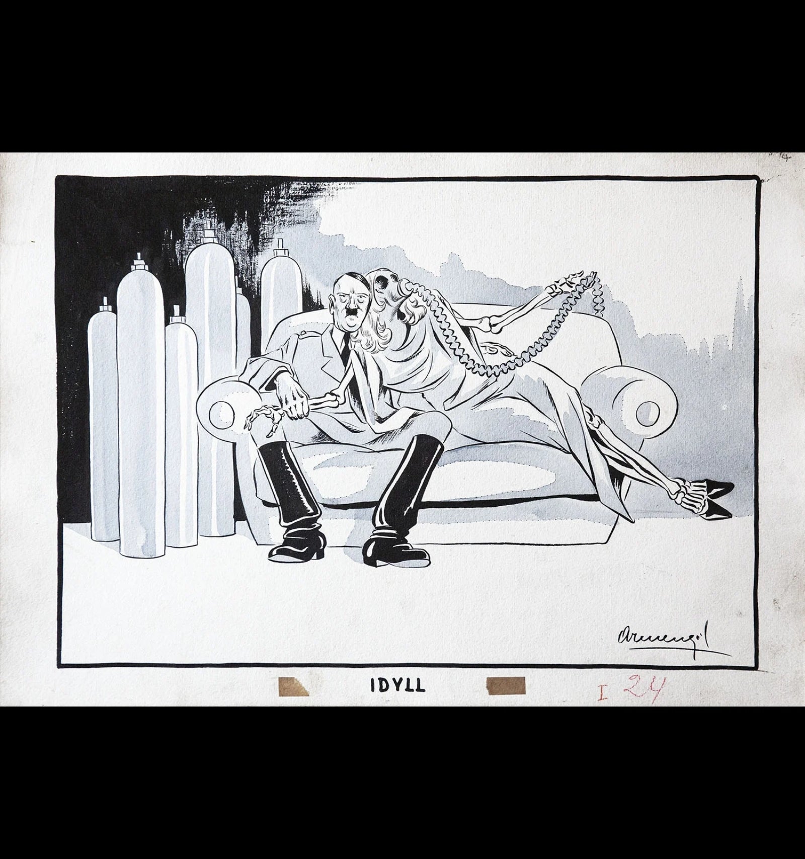 Caricatures de Hitler i la II GM que es poden veure a l'exposició del MNAC | Mario Armengol