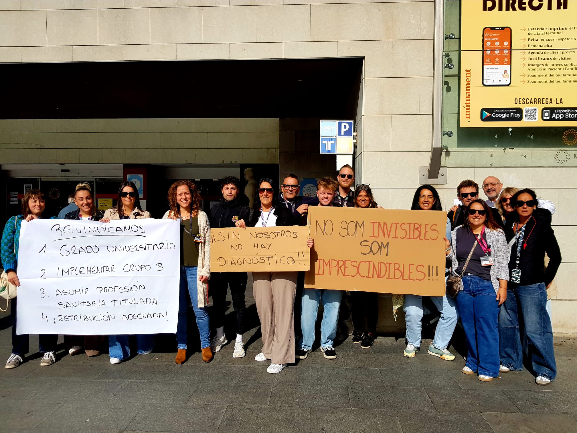Protesta dels tècnics superiors sanitaris per reclamar un canvi de regulació laboral | Lluïsa Tarrida
