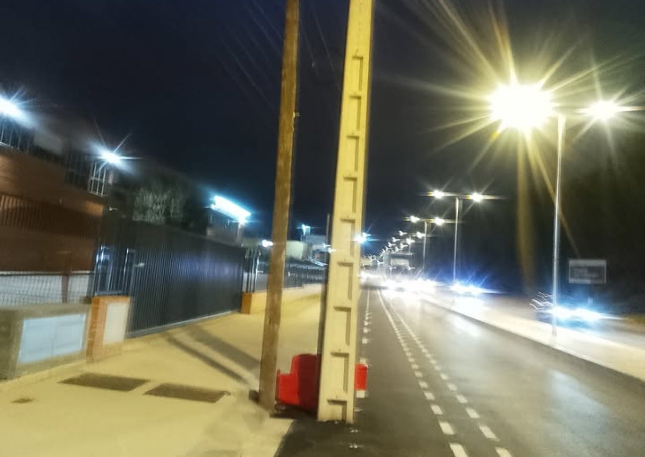 El nou carril bici a la carretera de Les Fonts | Pere Macia