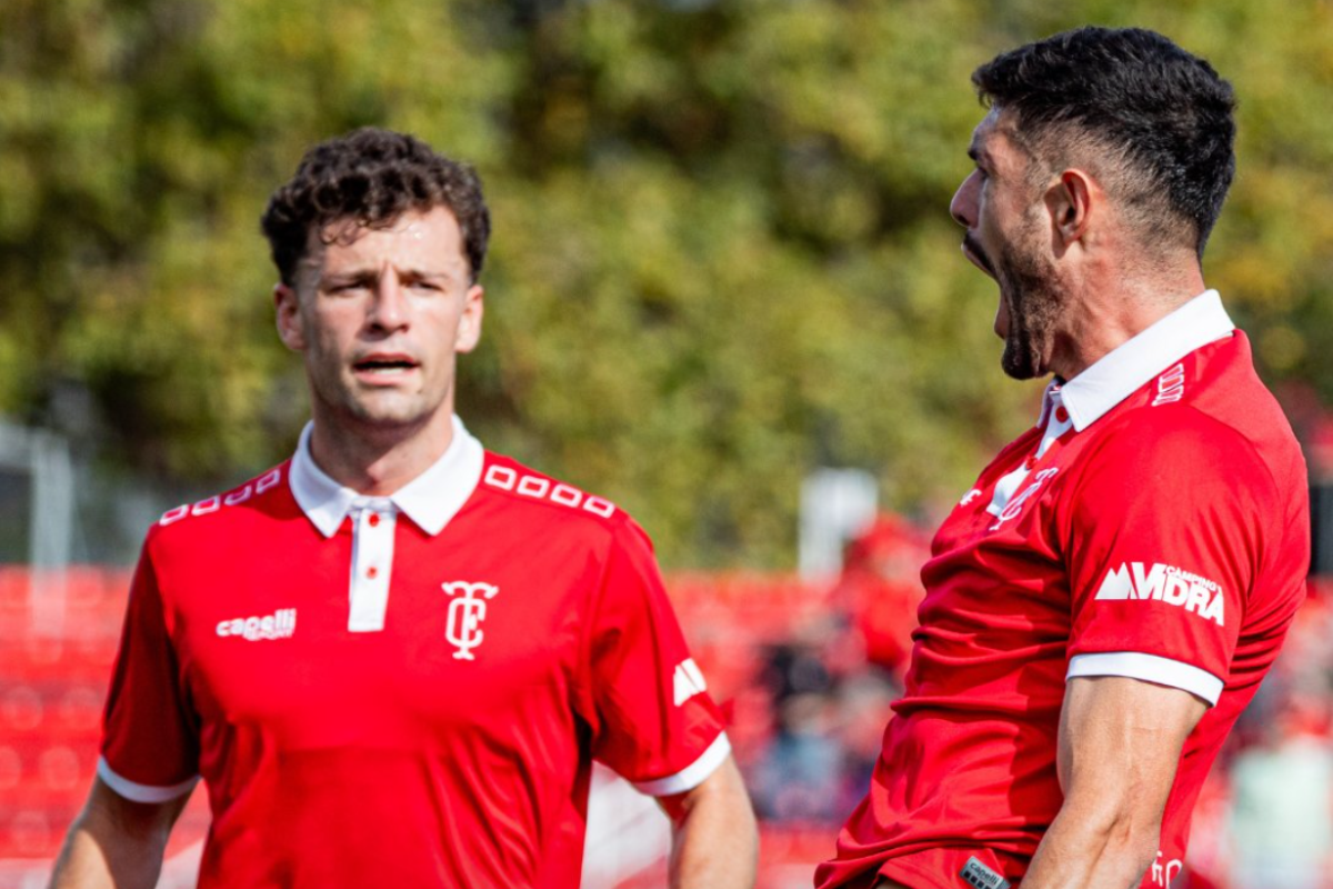 Ruymán Arteaga celebrant el seu gol / X Terrassa FC