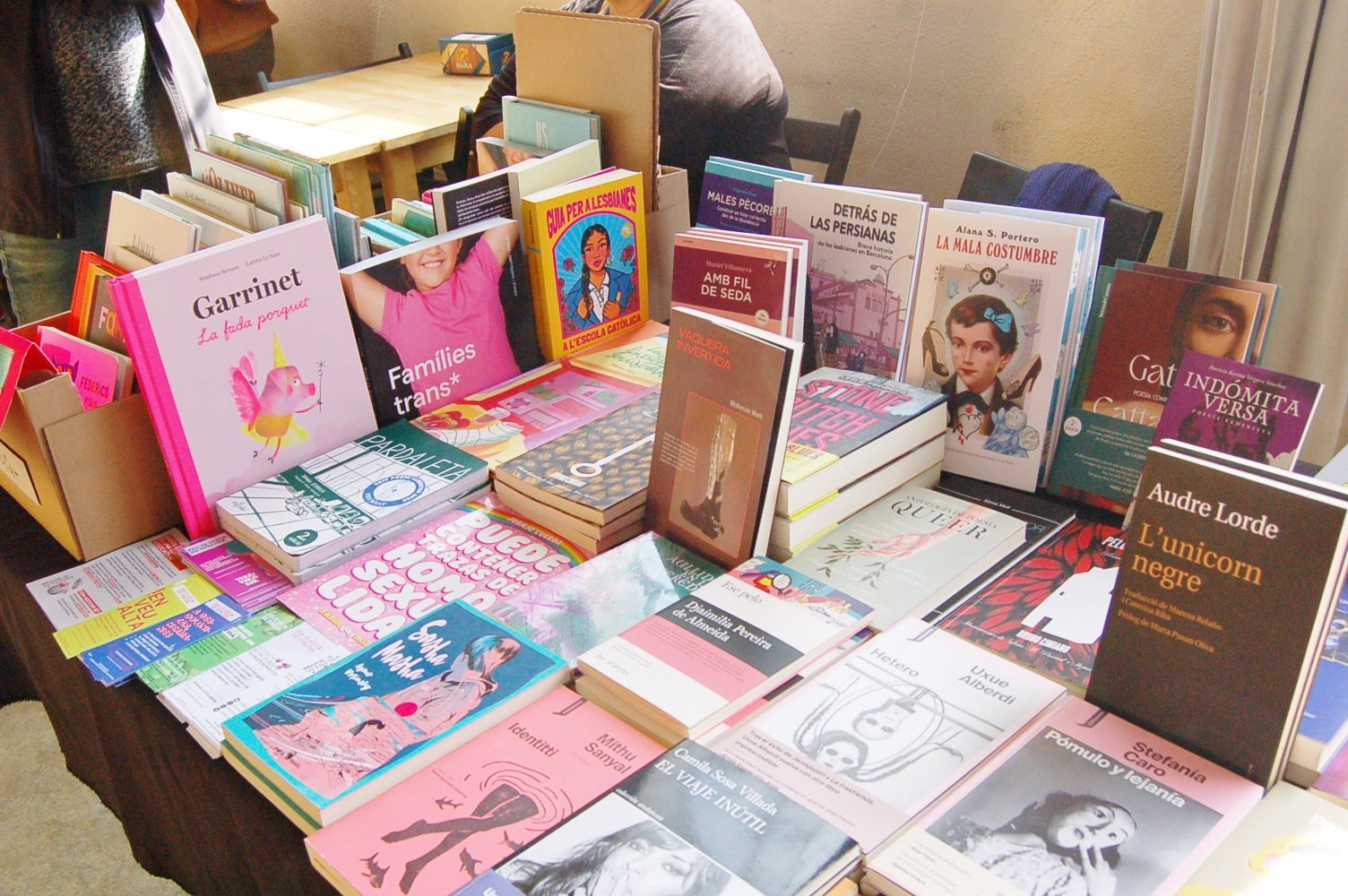 L'Ateneu Candela de Terrassa va celebrar aquest dissabte la segona edició de 'La Diversa', la fira del llibre LGTBIQ+ de la ciutat per a reflexionar 'des d'una mirada dissident sobre els gèneres, els cossos i les sexualitats'. Ho organitzava l'Ajuntament i la llibreria La Synusia. A la seu de l'Ateneu del carrer Montserrat, una desena d'entitats, col·lectius i editorials van exposar llibres sobre la temàtica i s'hi van fer presentacions, xerrades i tallers, a més de poder-se veure part de l'exposició 'Amb els ulls posats al llibre LGTBIQ+', que es complementava a la Biblioteca Central de Terrassa | Ramon Navarro