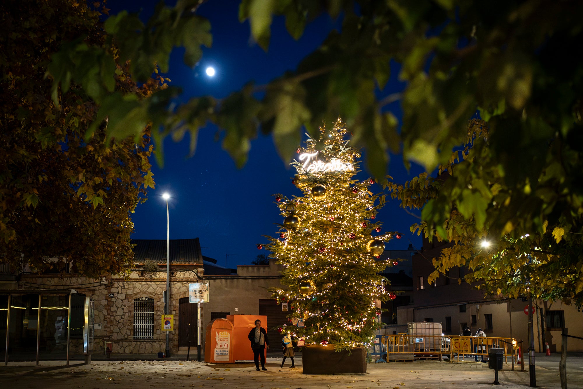 Terrassa es vesteix de màgia un any més amb arbres de Nadal repartits per diversos punts de la ciutat. Cada espai té el seu encant especial i converteix els carrers en un recorregut ple de llum, color i esperit nadalenc. En total, són sis arbres situats a Raval de Montserrat, Plaça del Doctor Robert, Plaça de Can Palet, Monument de la Dona, Plaça del Roc Blanc i Agustí Bartra | Mireia Comas