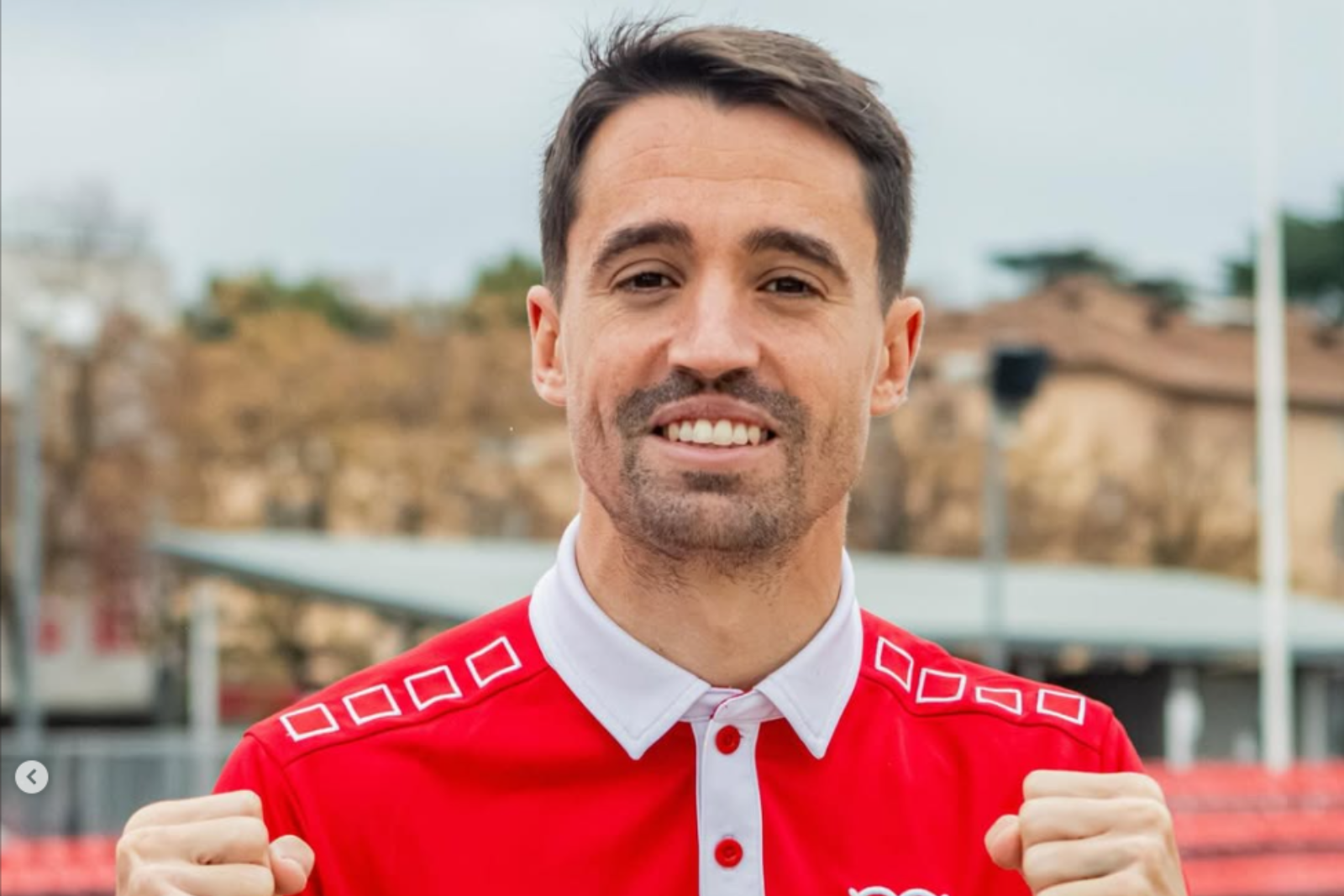 Sergio Cortés el dia de la seva presentació / Terrassa FC X