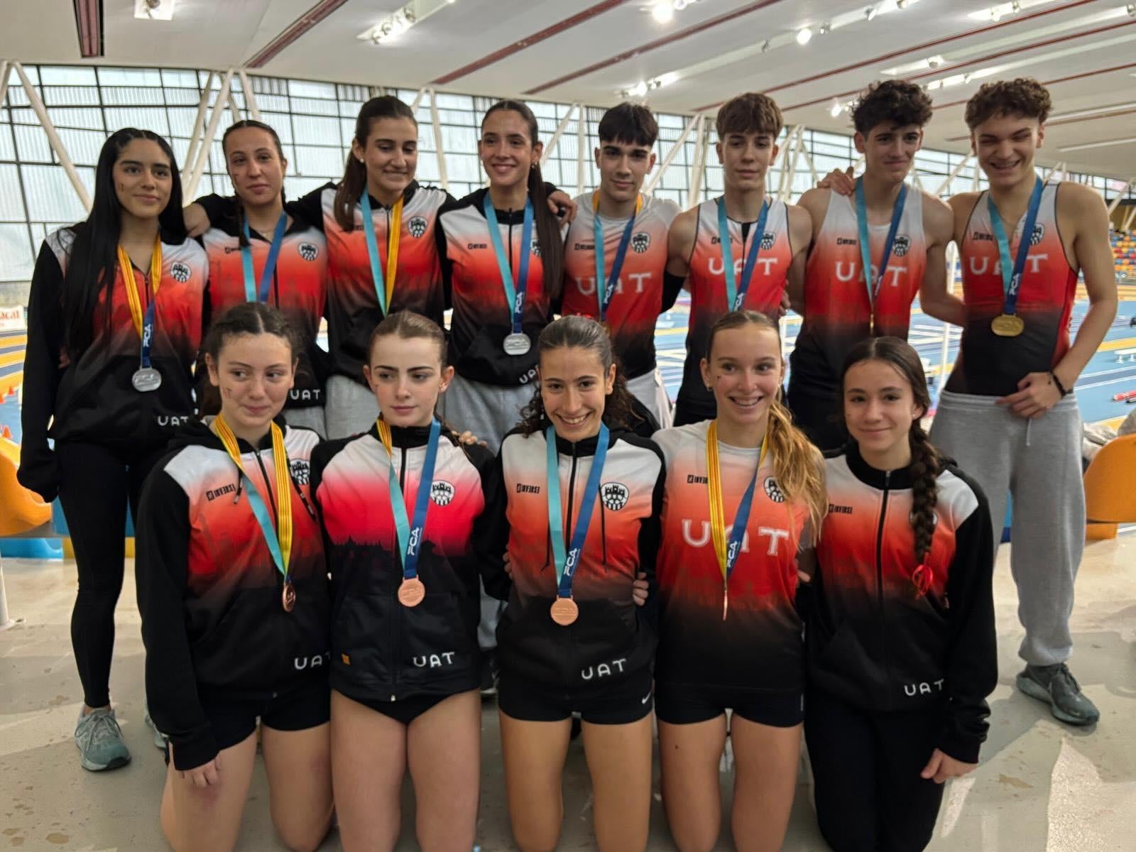 Quatre equips de la Unió Atlètic Terrassa van aconseguir medalles en el Campionat de Catalunya de relleus | Cedides

