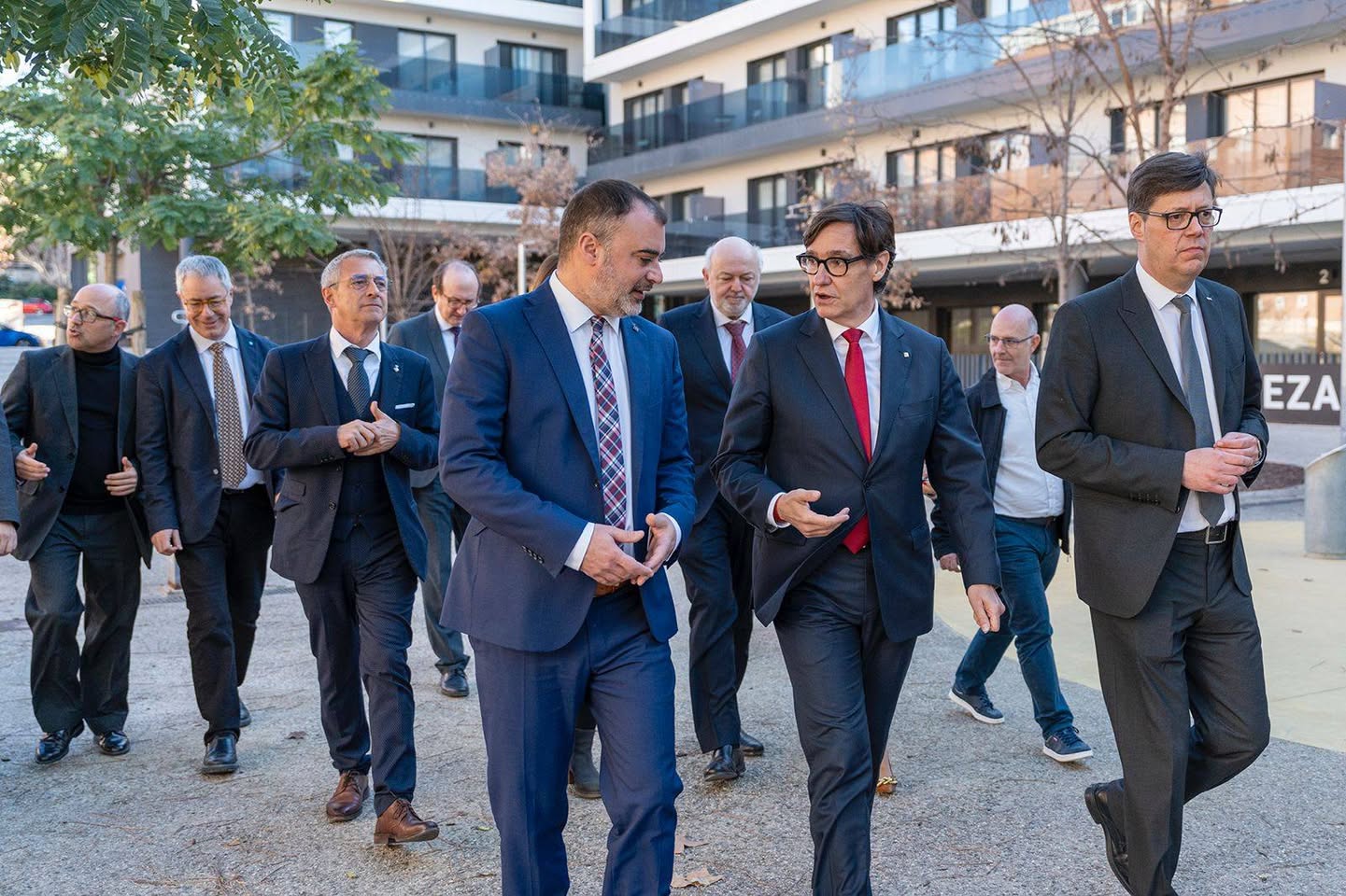 L'alcalde de Terrassa, Jordi Ballart, i el president de la Generalitat, Salvador Illa, en la visita d'aquest segon al campus de la UPC terrassenc al gener passat | Ajt. Terrassa