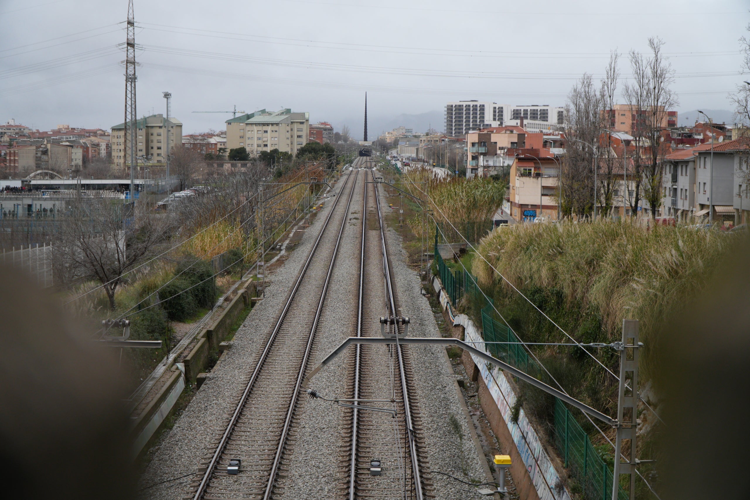 El tram entre Terrassa Est i Sabadell Sud va patir dues afectacions importants que impedien el servei | Jan Romero