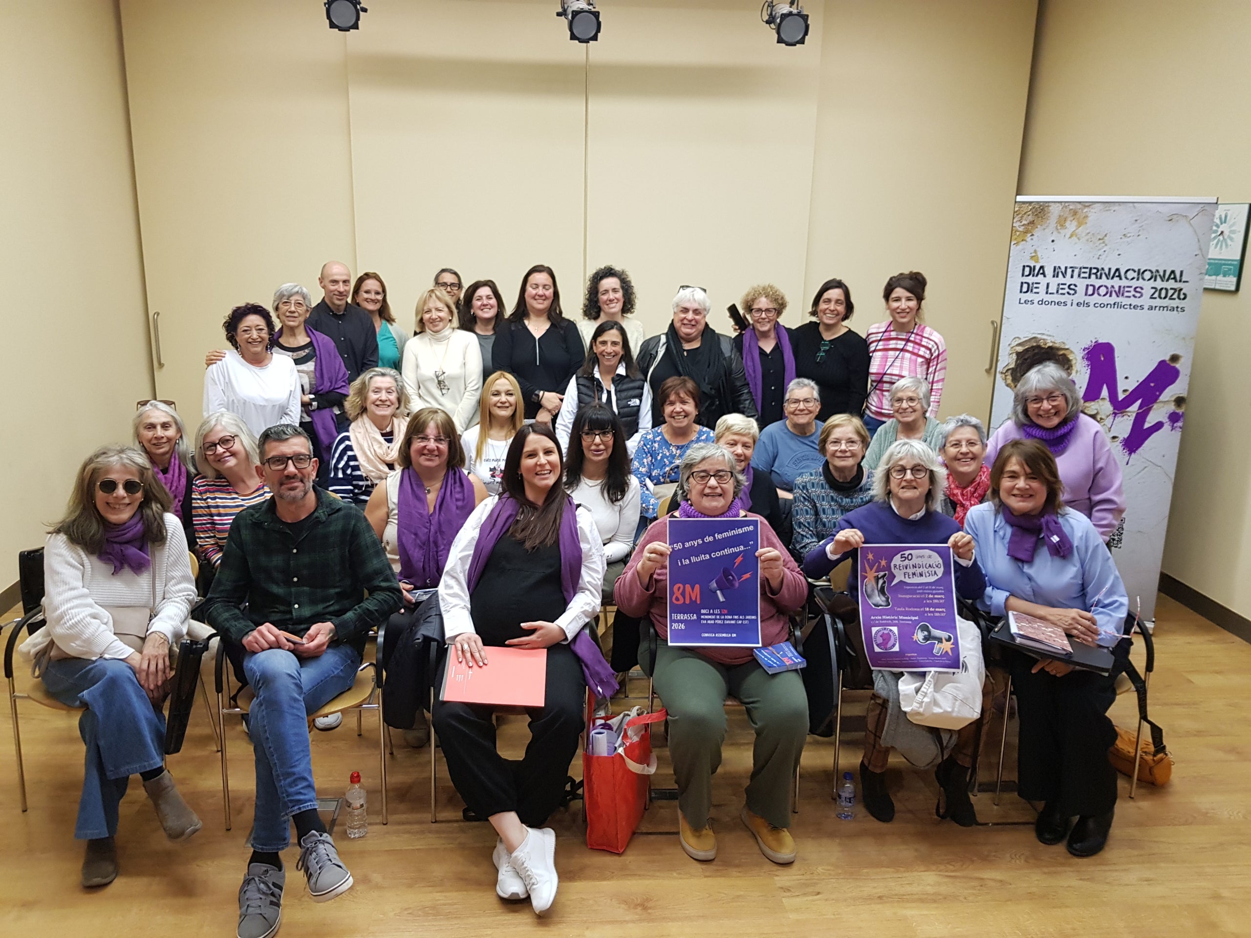 Presentació dels actes del 8M a Terrassa, amb participació d'entitats feministes | Lluïsa Tarrida