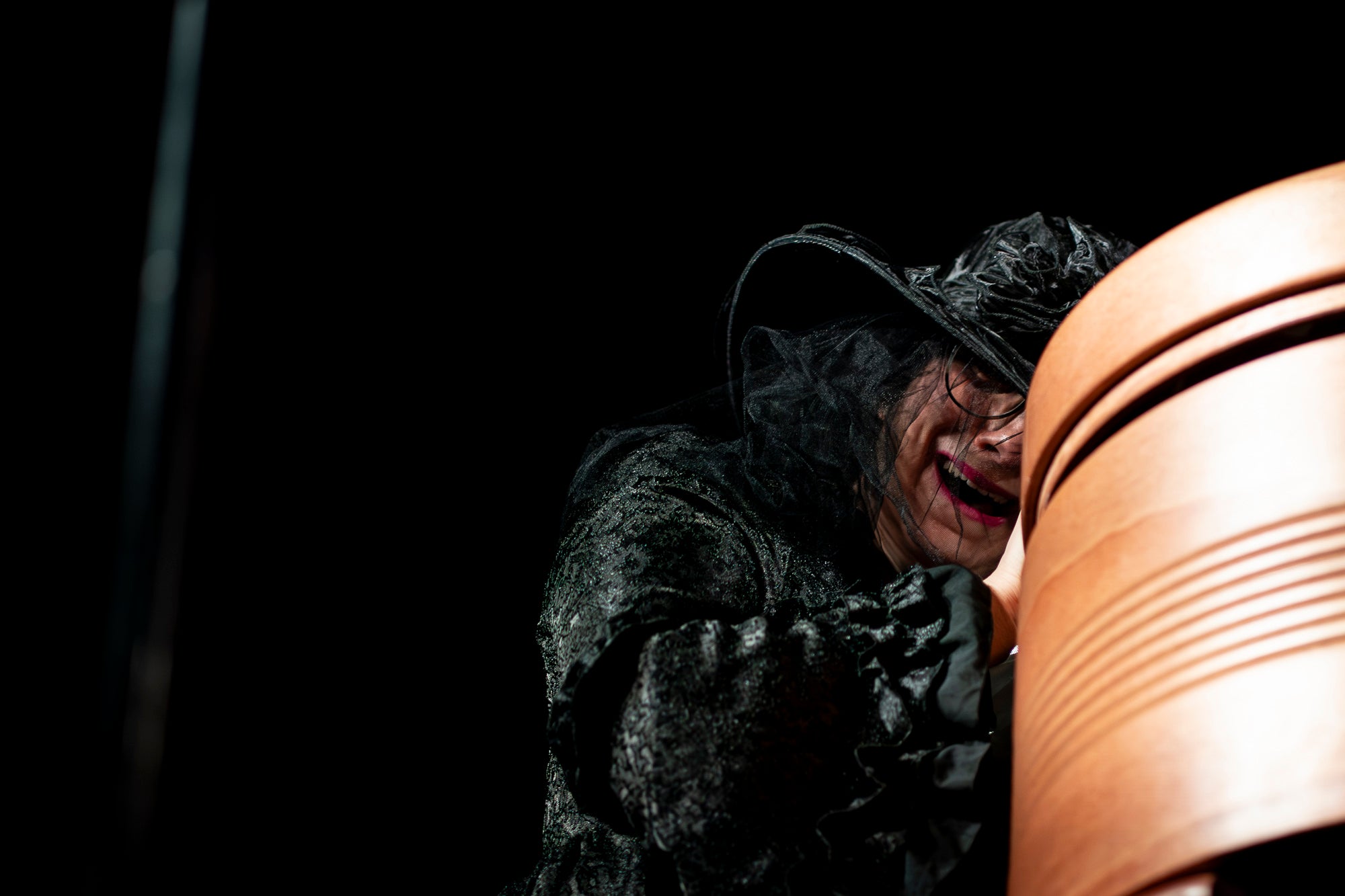 Aquest dimecres, dia 18 de febrer, ha tingut lloc l’acte que posa punt i final a la celebració del Carnestoltes a Terrassa. Cap a les vuit del vespre s’ha iniciat la Rua Mortuòria, amb els taüts del rei i la reina, que els ha conduït fins al Parc de Vallparadís. Un cop allà, s’ha fet l’enterrament de la sardina amb la col·laboració de diversos grups de cultura popular de la ciutat amb un sorprenent espectacle teatral i de foc.