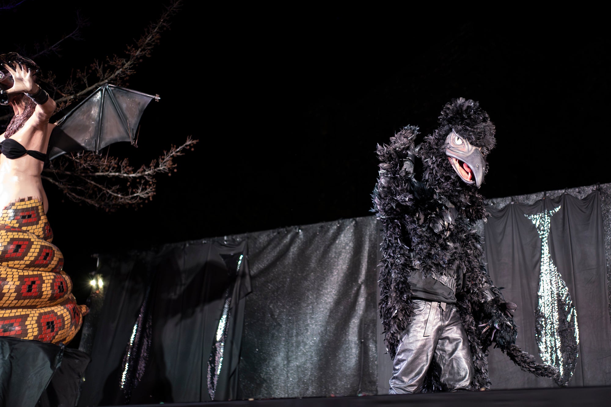 Aquest dimecres, dia 18 de febrer, ha tingut lloc l’acte que posa punt i final a la celebració del Carnestoltes a Terrassa. Cap a les vuit del vespre s’ha iniciat la Rua Mortuòria, amb els taüts del rei i la reina, que els ha conduït fins al Parc de Vallparadís. Un cop allà, s’ha fet l’enterrament de la sardina amb la col·laboració de diversos grups de cultura popular de la ciutat amb un sorprenent espectacle teatral i de foc.