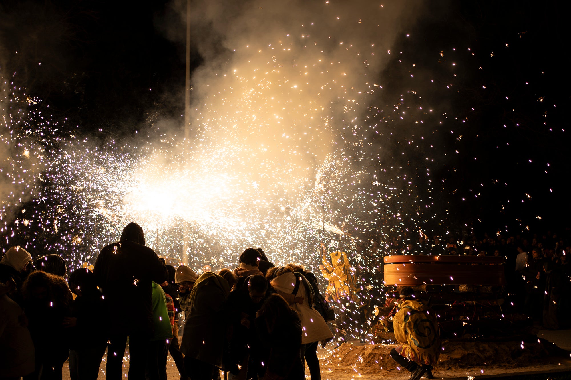 Aquest dimecres, dia 18 de febrer, ha tingut lloc l’acte que posa punt i final a la celebració del Carnestoltes a Terrassa. Cap a les vuit del vespre s’ha iniciat la Rua Mortuòria, amb els taüts del rei i la reina, que els ha conduït fins al Parc de Vallparadís. Un cop allà, s’ha fet l’enterrament de la sardina amb la col·laboració de diversos grups de cultura popular de la ciutat amb un sorprenent espectacle teatral i de foc.