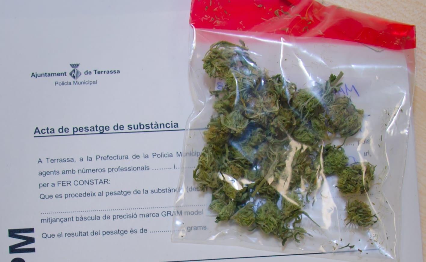Substàncies estupefaents comissades per la Policia Municipal de Terrassa | PMT