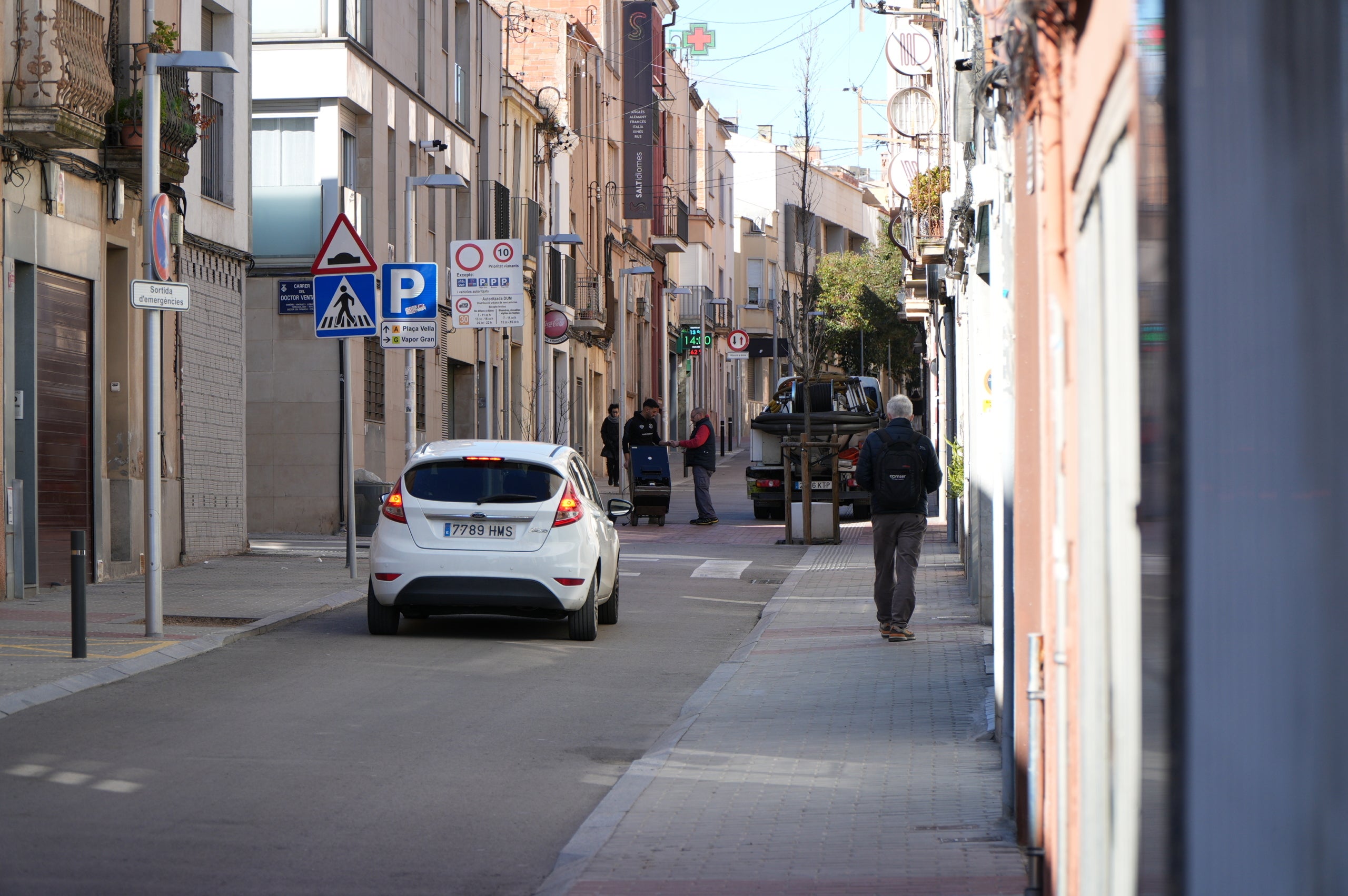 El carrer de Sant Francesc, al centre de Terrassa, un dels que pacificats recentment dins l'illa de vianants de la ciutat | Jan Romero