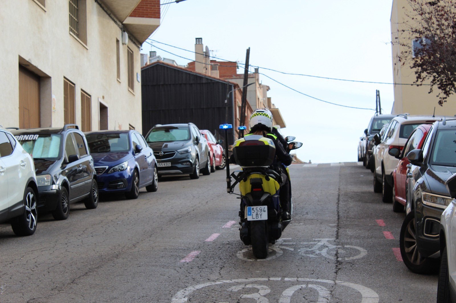 Una dotació motoritzada de la Policia Municipal de Terrassa | PMT