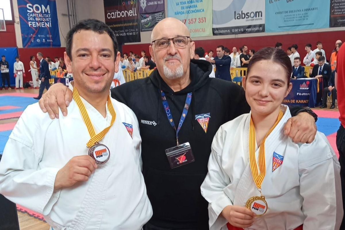 Cristina Román s'ha penjat l'or en la categoria de kata cadet femení A, mentre que Daniel Sádaba s'ha emportat la plata en kumite sènior masculí B (+70 kg) | CN Terrassa