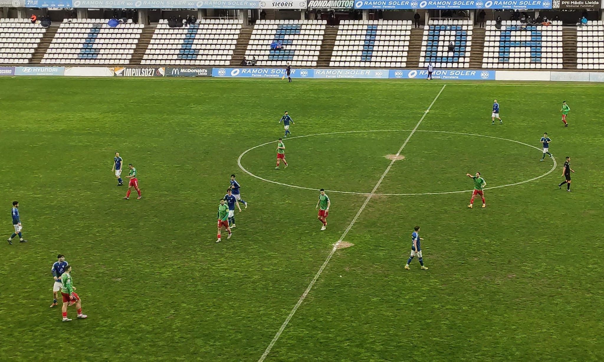 Imatges del partit entre Lleida i San Cristóbal / Cedida