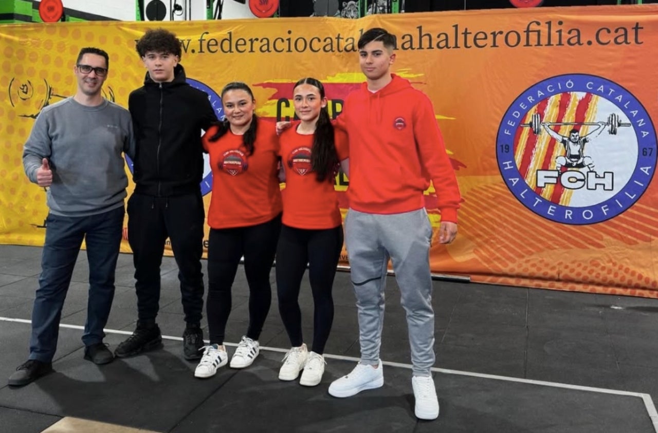 Els quatre esportistes del Club Halterofília Matadepera | @focusedbyhector @scaledlab