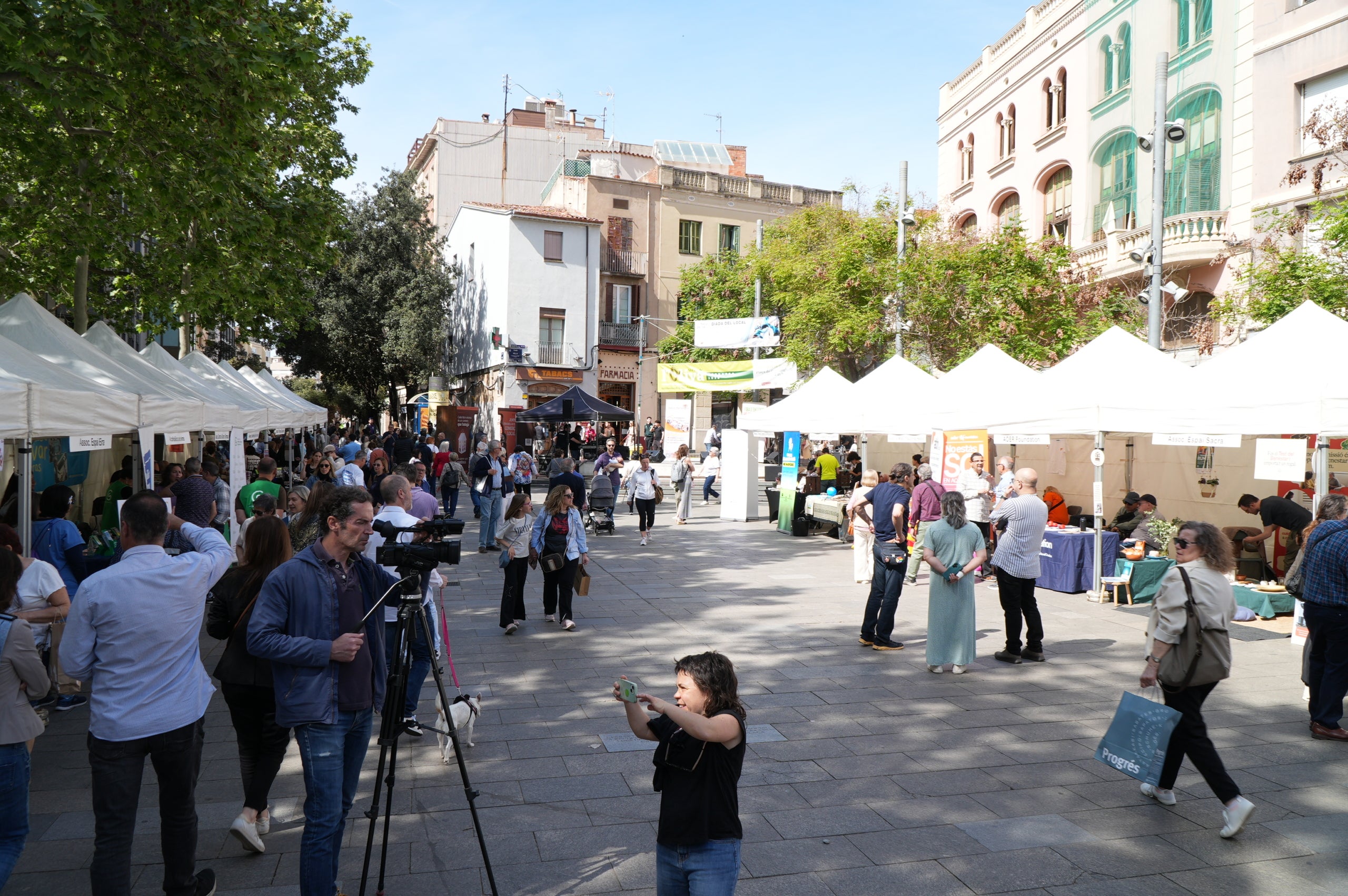 Després de la cita de tardor el novembre passat, la Fira d'Entitats de la Salut de Terrassa va celebrar aquest dissabte primaveral la seva desena edició amb una vintena d'associacions de malalties minoritàries, oncològiques, neurològiques o salut mental. Els seus visitants van poder informar-se en els diferents estands, alhora que s'organitzaven activitats, tallers i actuacions musicals des de l'escenari de la plaça durant tota la jornada | Jan Romero