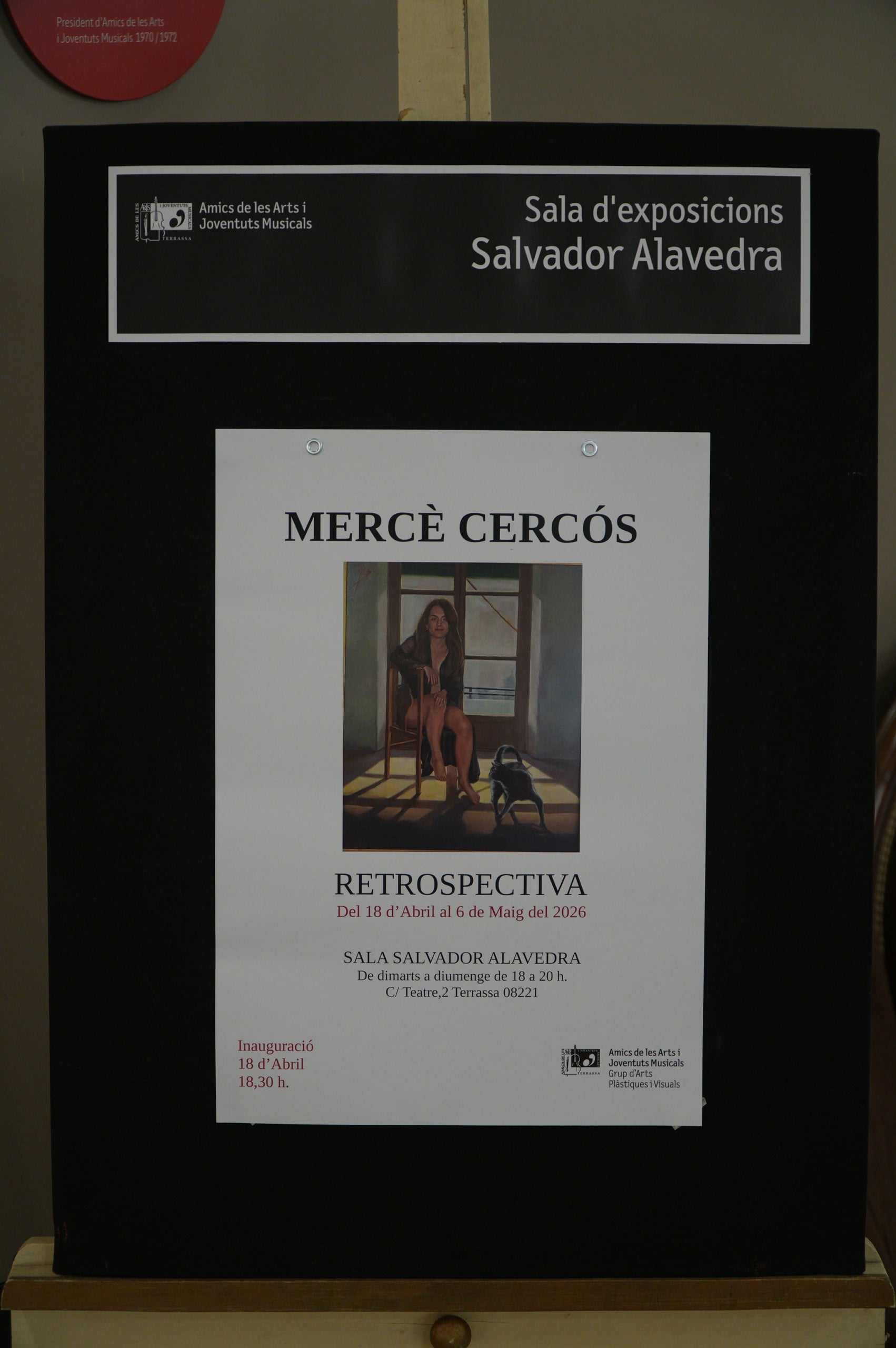 La Sala Salvador Alavedra acull fins al 6 de maig, una “Retrospectiva” de Mercè Cercós, pintora afiançada a Terrassa, que destaca per l’ús de tècniques tradicionals, com l’oli, el pastel i l’aquarel·la. En aquesta exposició, presenta un seguit d’obres que s’emmarquen dins el figurativisme en les seves diverses temàtiques.
