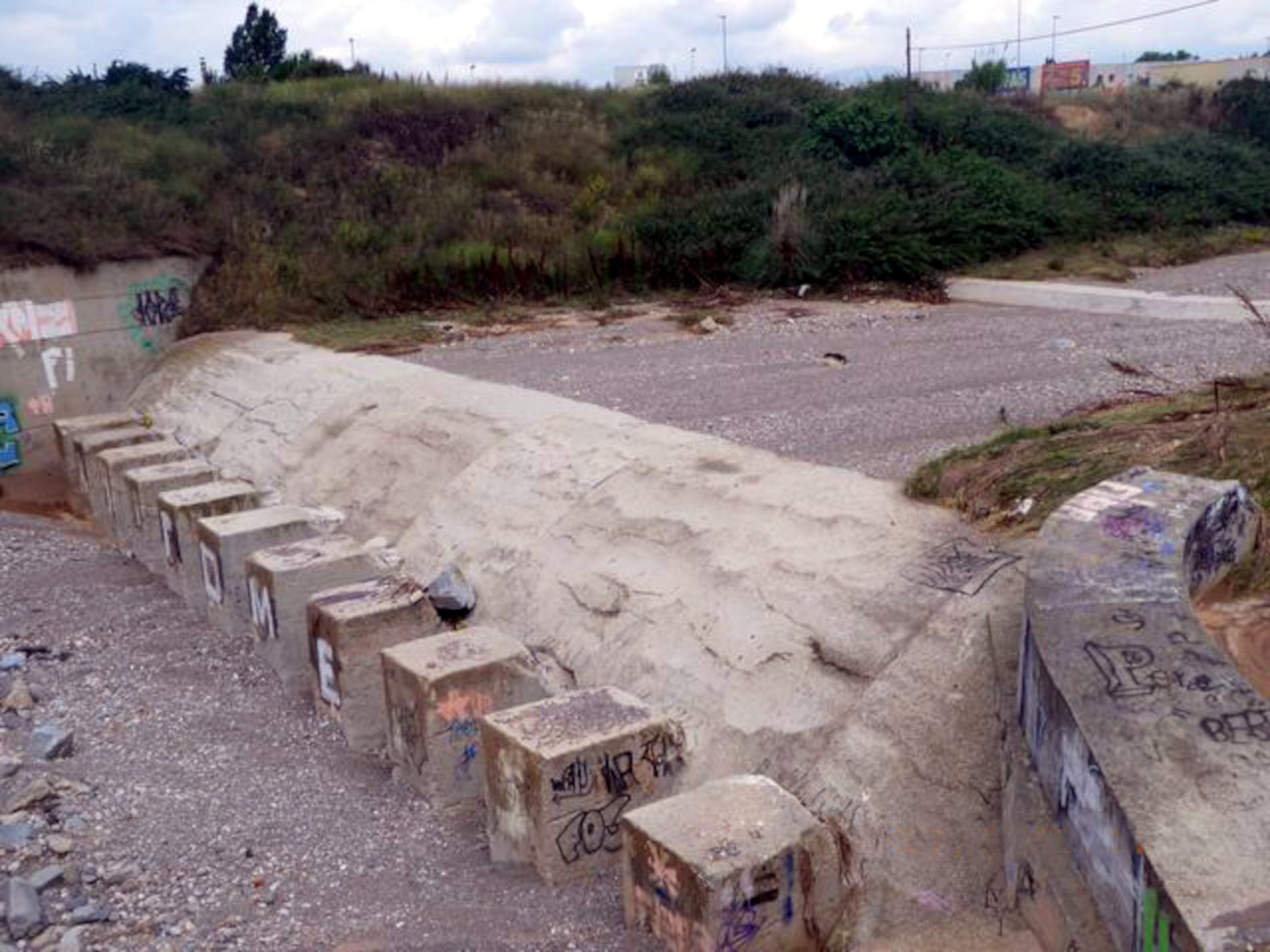 Zona on actualment es troba l'estació d'aforament de la riera de Les Arenes de Terrassa, just abans de la riera del Palau | Agència Catalana de l'Aigua