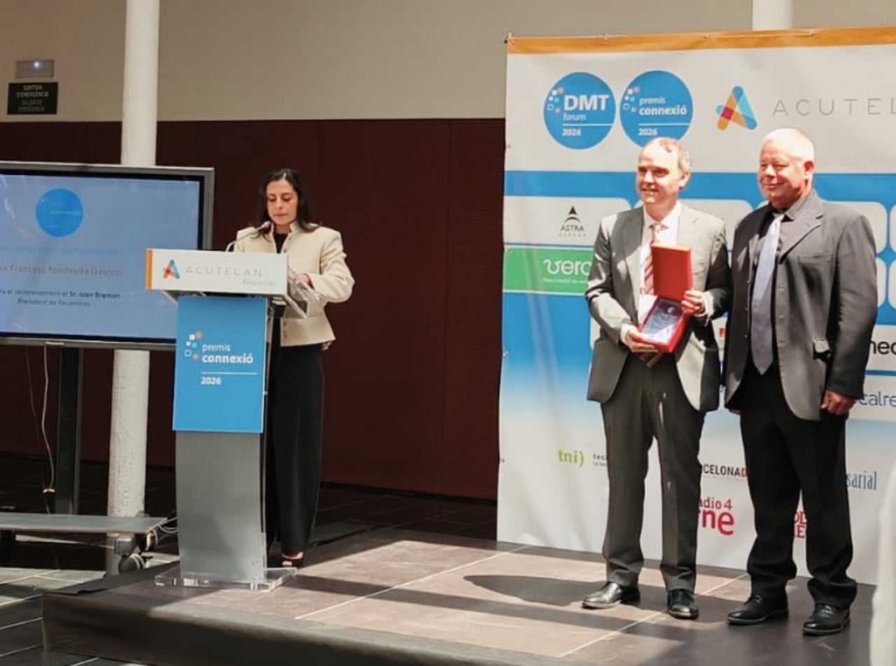 Joan Francesc Fondevila ha recollit el Premi Connexió a la trajectòria professional | Cedida
