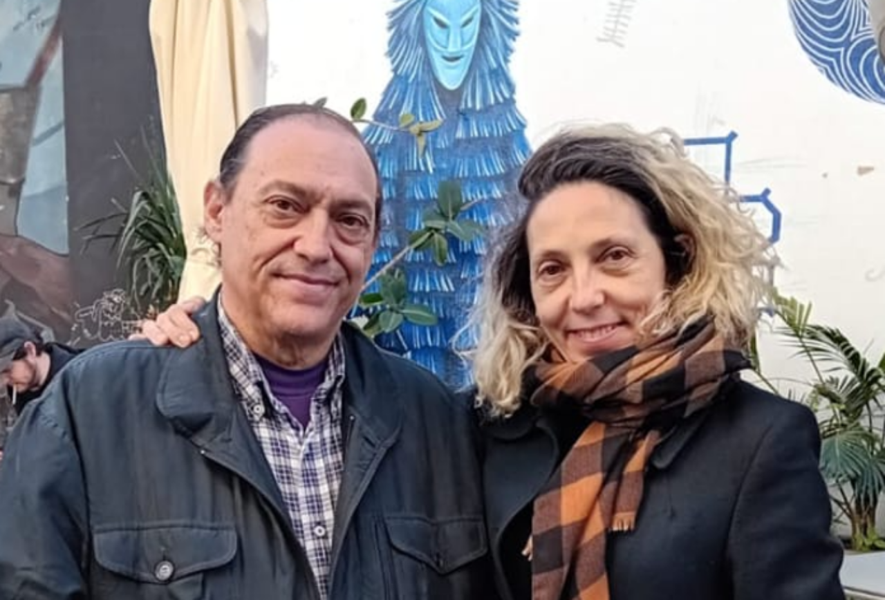 joan Moreno amb Judit Martín, protagonista de la cinta 'Pizza Movies' | Via Matadepera.cat

