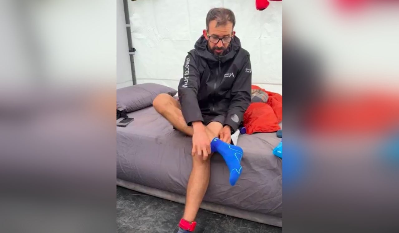 Oriol Antolí en un moment de descans entre volta i volta de la Belgium Legends Backyard