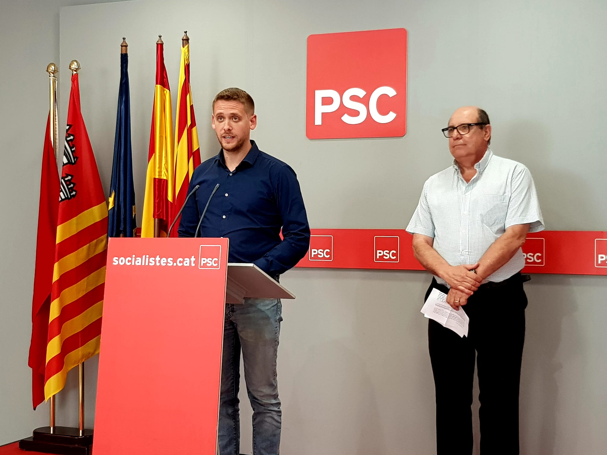 Els regidors socialistes Javi García i Carlos Lázaro | Lluïsa Tarrida