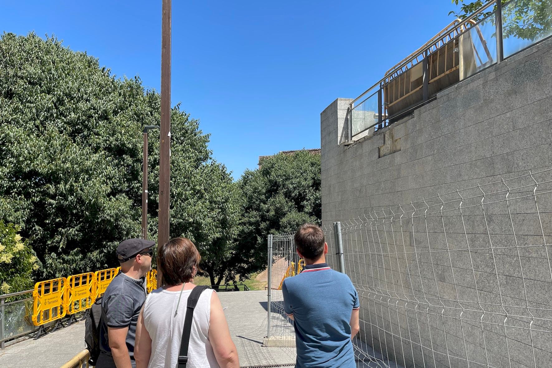 Visita a les obres de la plaça de la Teixidora | Aj. Terrassa
