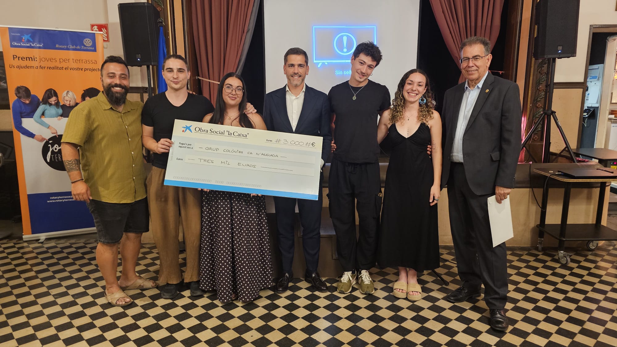 El grup de Colònies Ca n'Anglada, guanyadors del Premi Joves X 2026 | Rotary Club Terrassa
