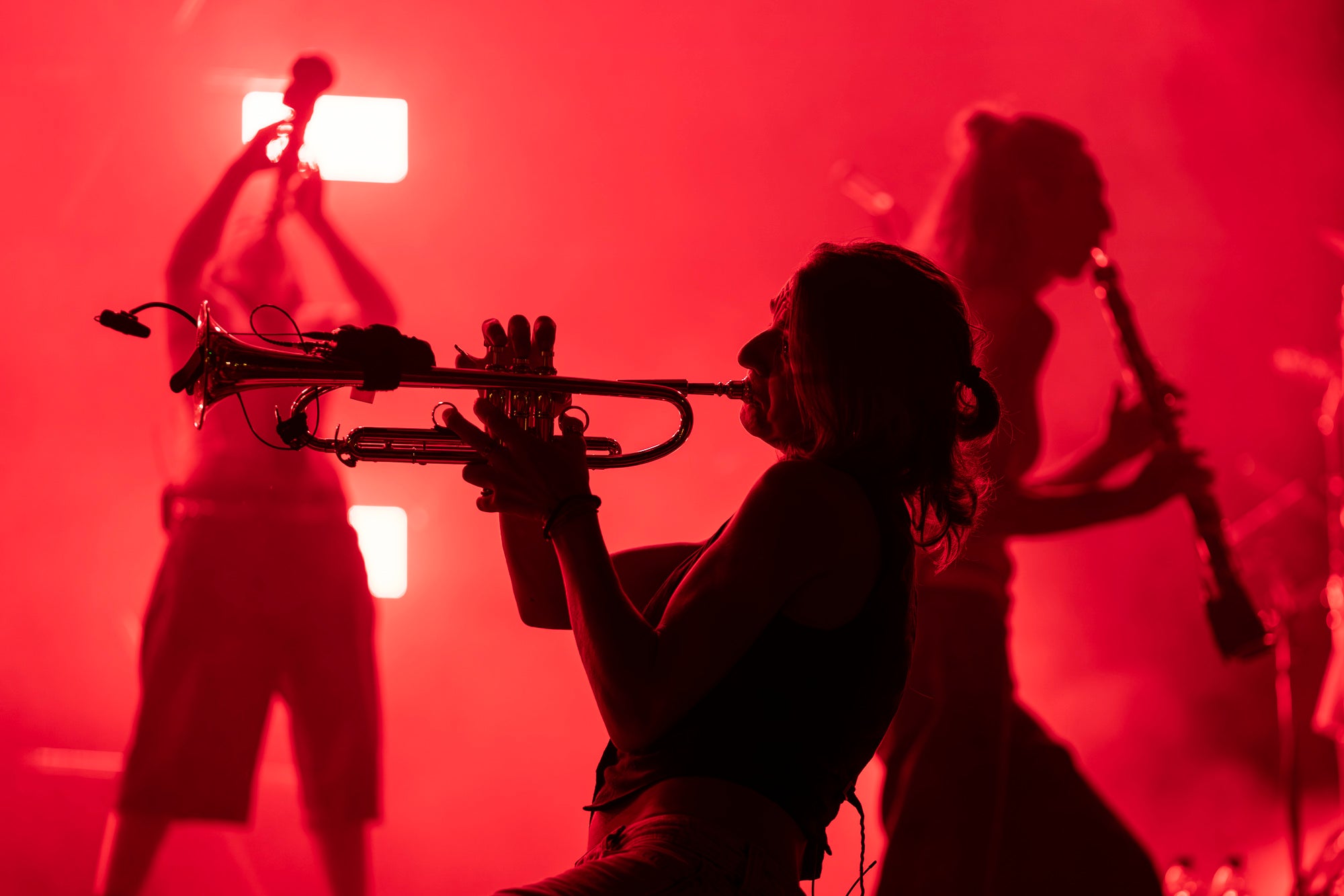 La Balkan Paradise Orchestra van ser unes de les encarregades d'obrir el programa de concerts de la Festa Major de Terrassa, fent ballar a tota la Plaça Vella. Aquesta actuació de la banda barcelonina va formar part de la gira Game Sessions Tour que estan realitzant aquest 2026 | Mireia Comas