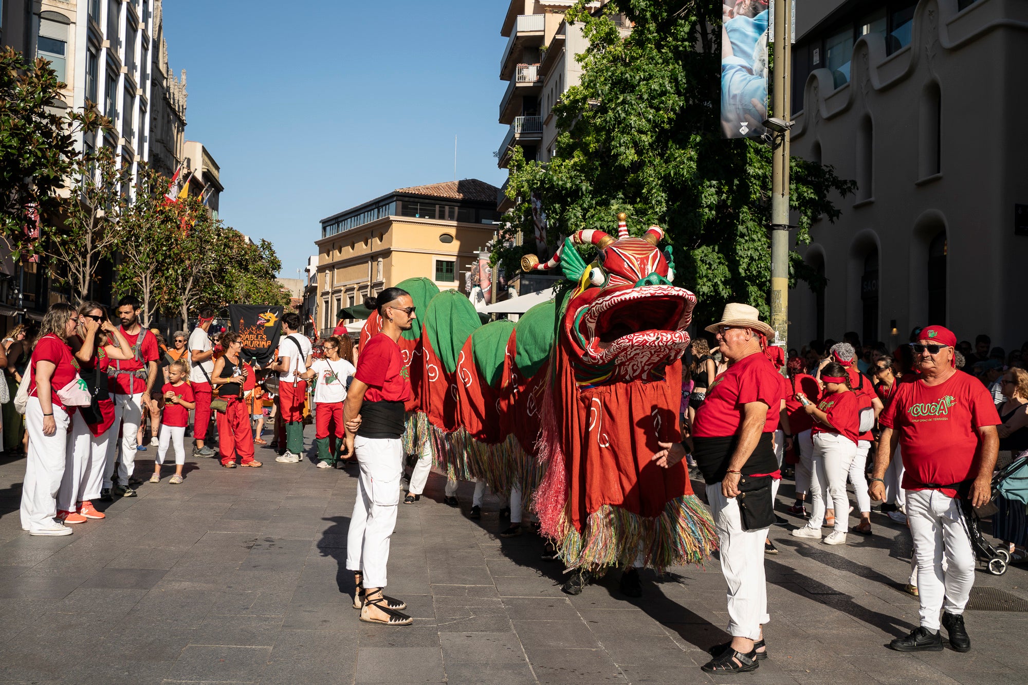 Els carrers de Terrassa han tornat a acollir la Cercavila de Festa Major, la mostra de cultura popular i tradicional catalana de la ciutat. Enguany, l'acte ha comptat amb la presència de totes les colles protocol·làries; el Drac de Terrassa, els Geganters de Terrassa, Nans i Capgrossos de Terrassa, l'Esbart Egarenc, els Bastoners de Terrassa, els Minyons de Terrassa, els Castellers de Terrassa, els Diables de Terrassa i l'Àliga de Terrassa. A més, també actuat les colles sardanistes de la ciutat, les colles geganteres, les colles de diables i les colles d'imatgeria de foc, entre d'altres entitats culturals | Mireia Comas