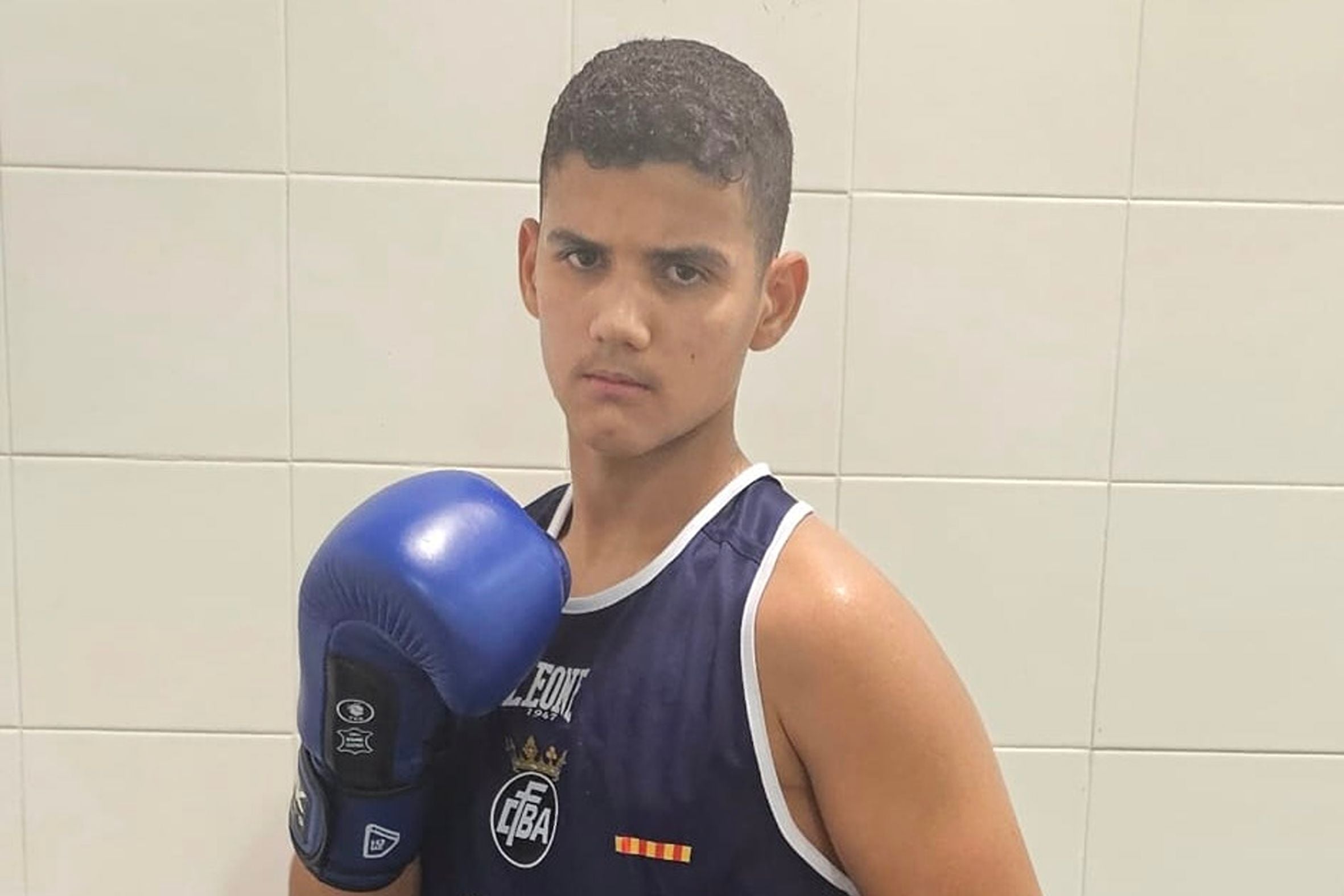 El púgil cadet terrassenc Rayan Chadlioui | Boxing Club Terrassa