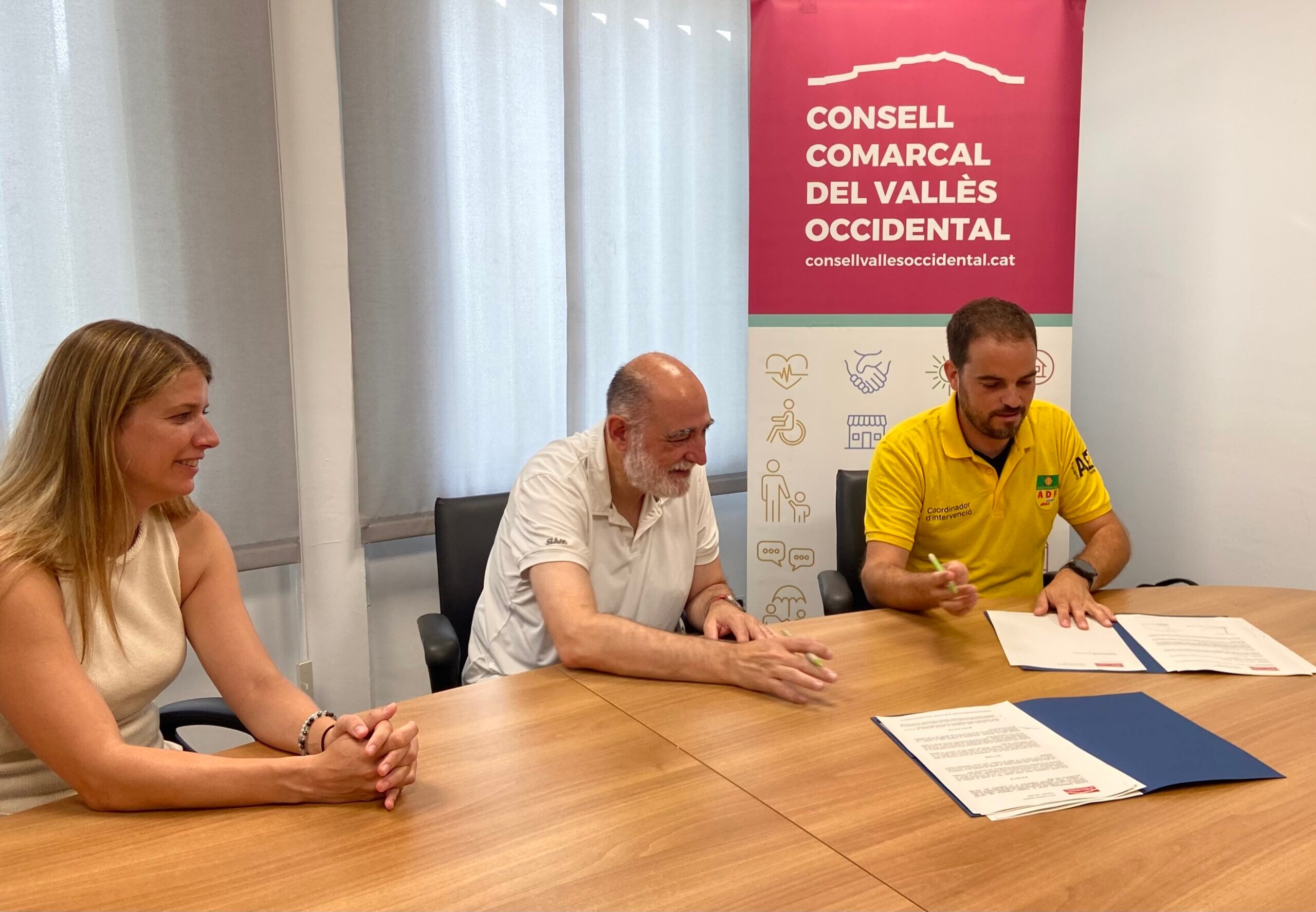 Reunió entre representants del Consell Comarcal del Vallès Occidental i de la Federació d’Agrupacions de Defensa Forestal de la comarca | CCVOC